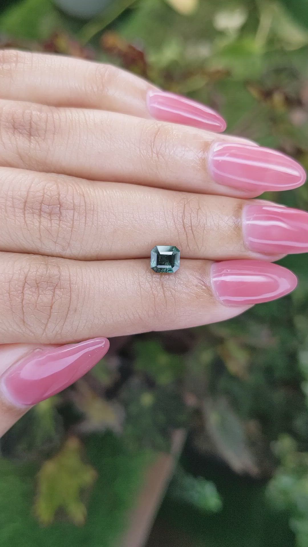 1.08 Ct. Bluish Green Sapphire from Ceylon (Sri Lanka) Size Video