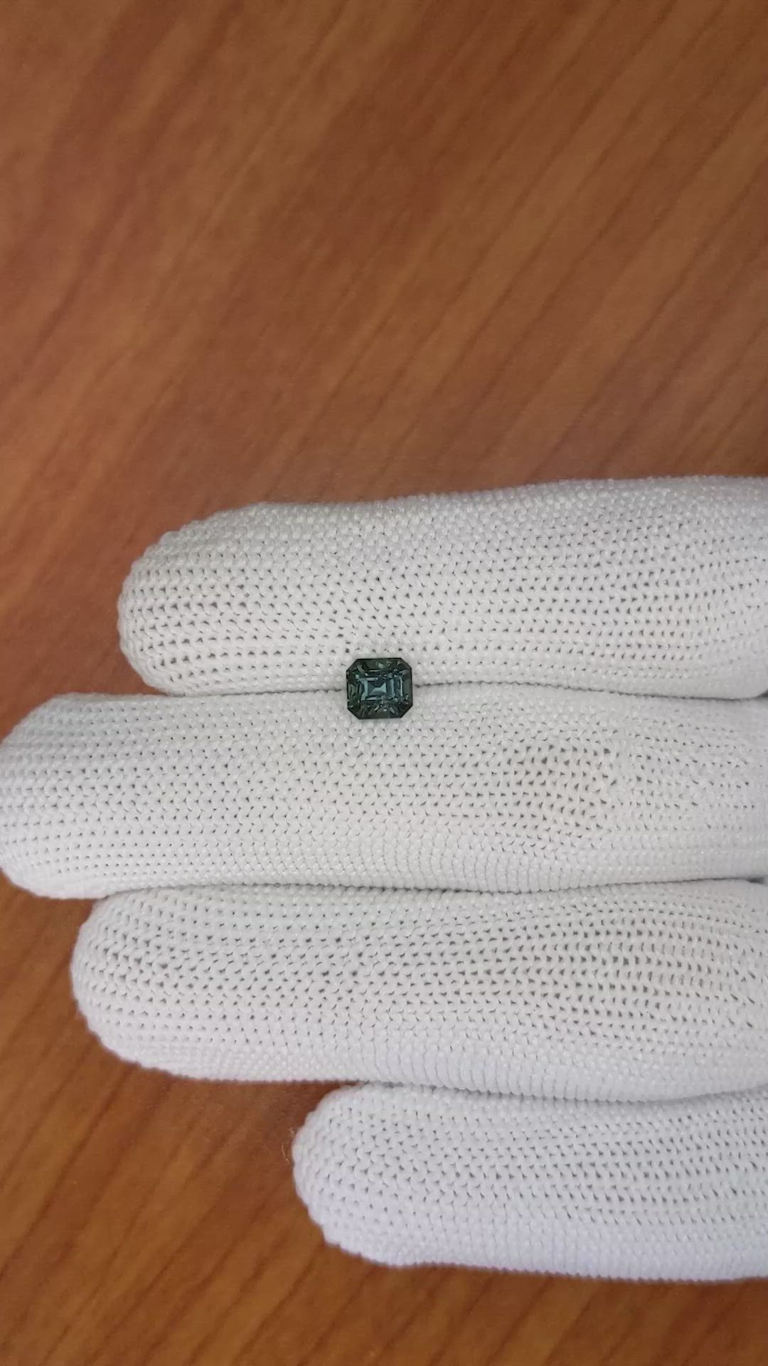 1.08 Ct. Bluish Green Sapphire from Ceylon (Sri Lanka) Size Video