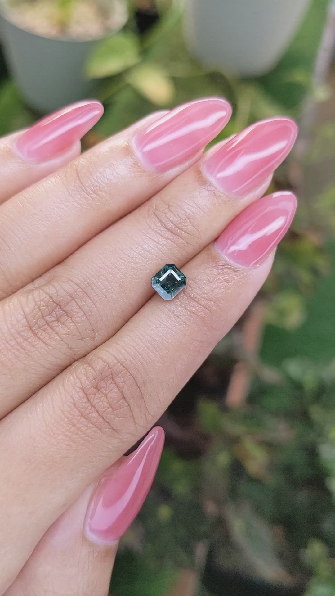 1.08 Ct. Bluish Green Sapphire from Ceylon (Sri Lanka) Size Video