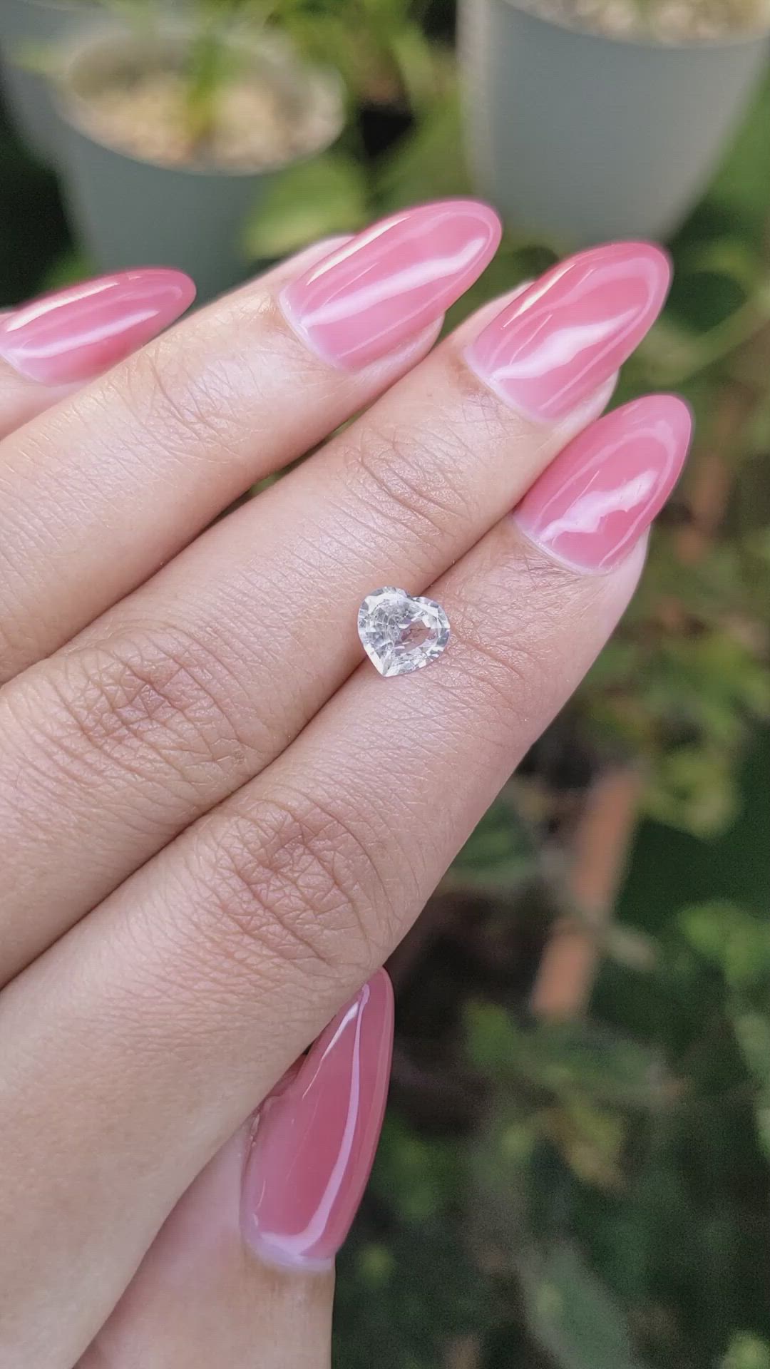 1.08 Ct. White Sapphire from Ceylon (Sri Lanka) Size Video