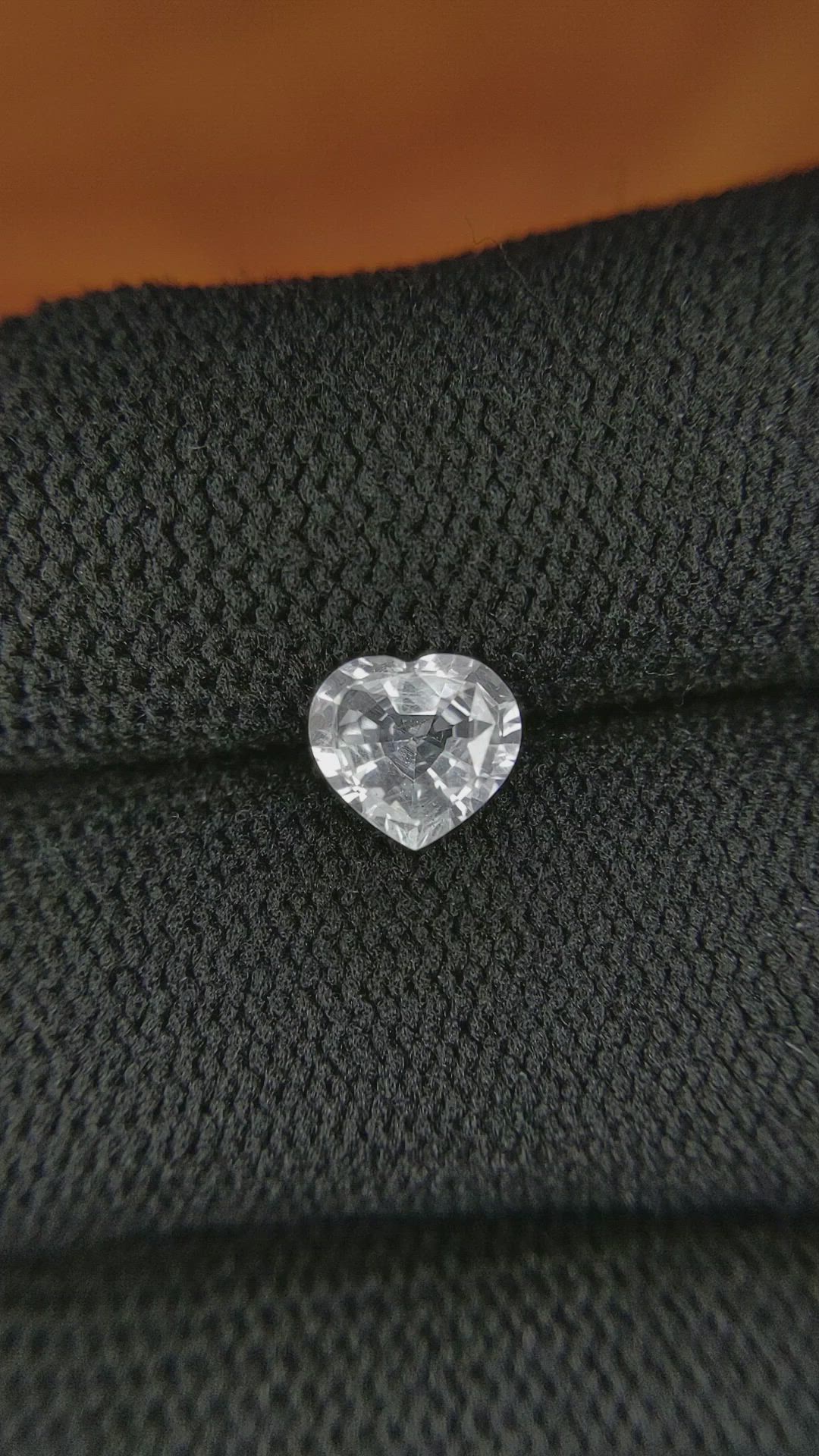1.08 Ct. White Sapphire from Ceylon (Sri Lanka) Size Video