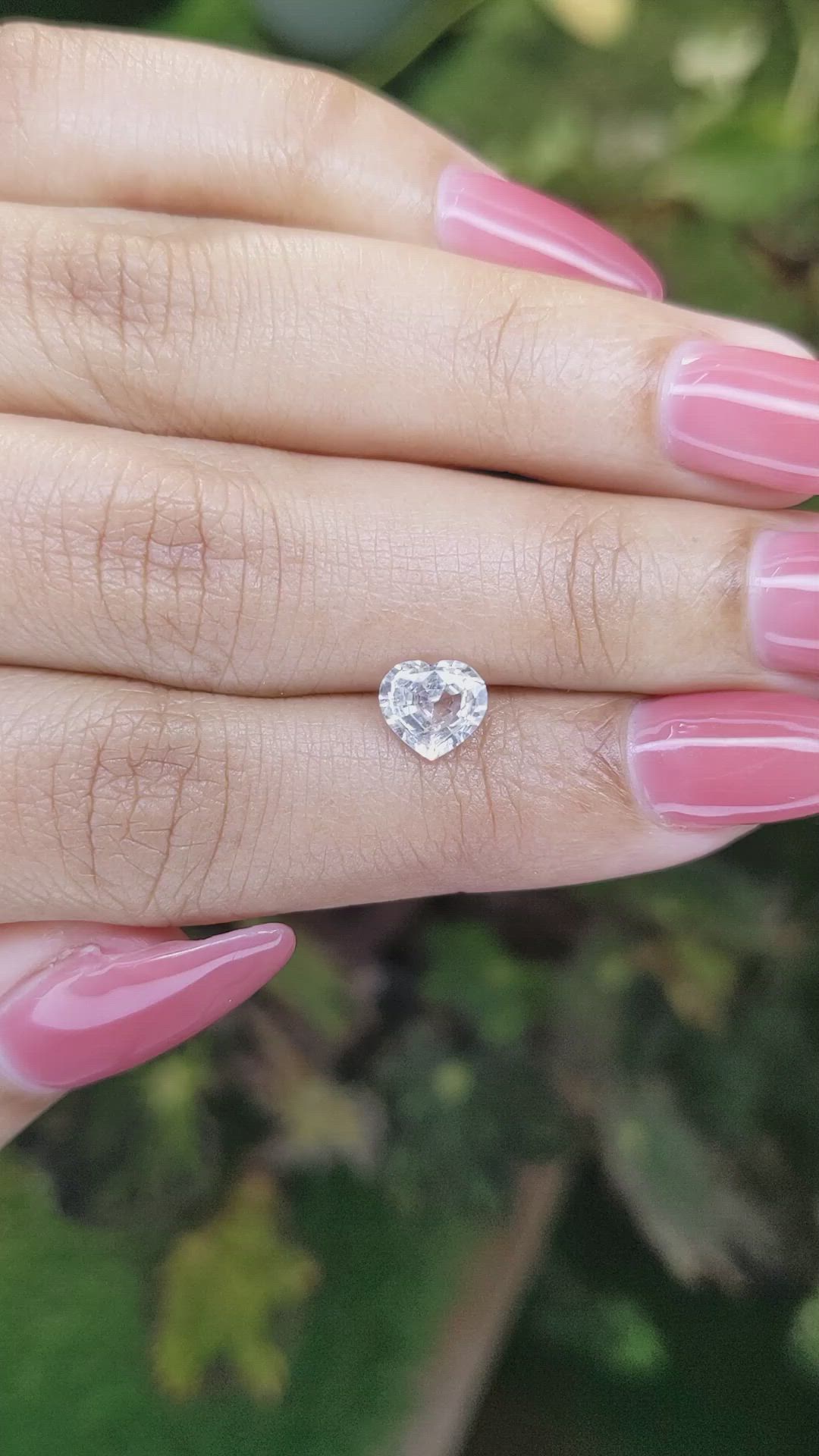 1.08 Ct. White Sapphire from Ceylon (Sri Lanka) Size Video