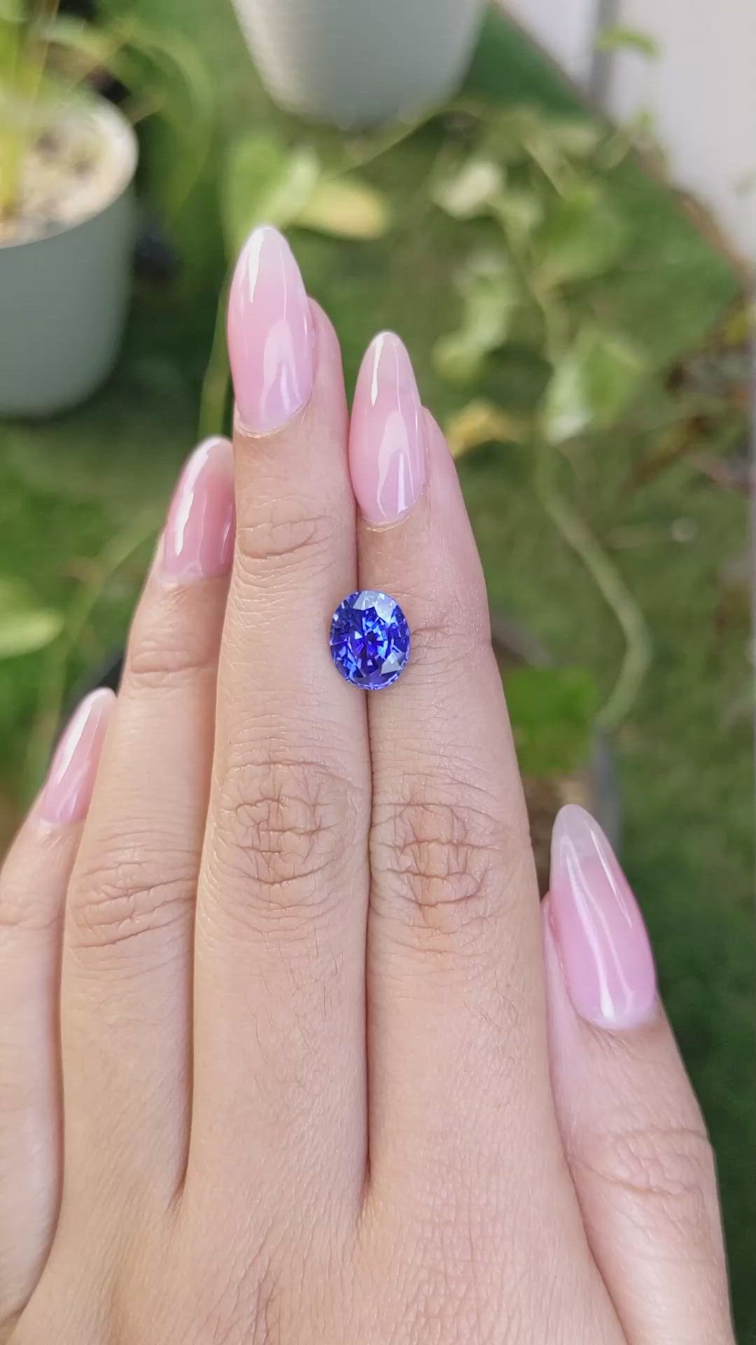 3.24 Ct. Blue Sapphire from Ceylon (Sri Lanka) Size Video