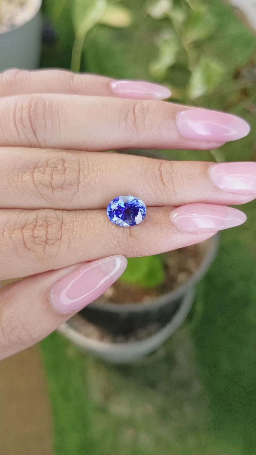 3.24 Ct. Blue Sapphire from Ceylon (Sri Lanka) Size Video