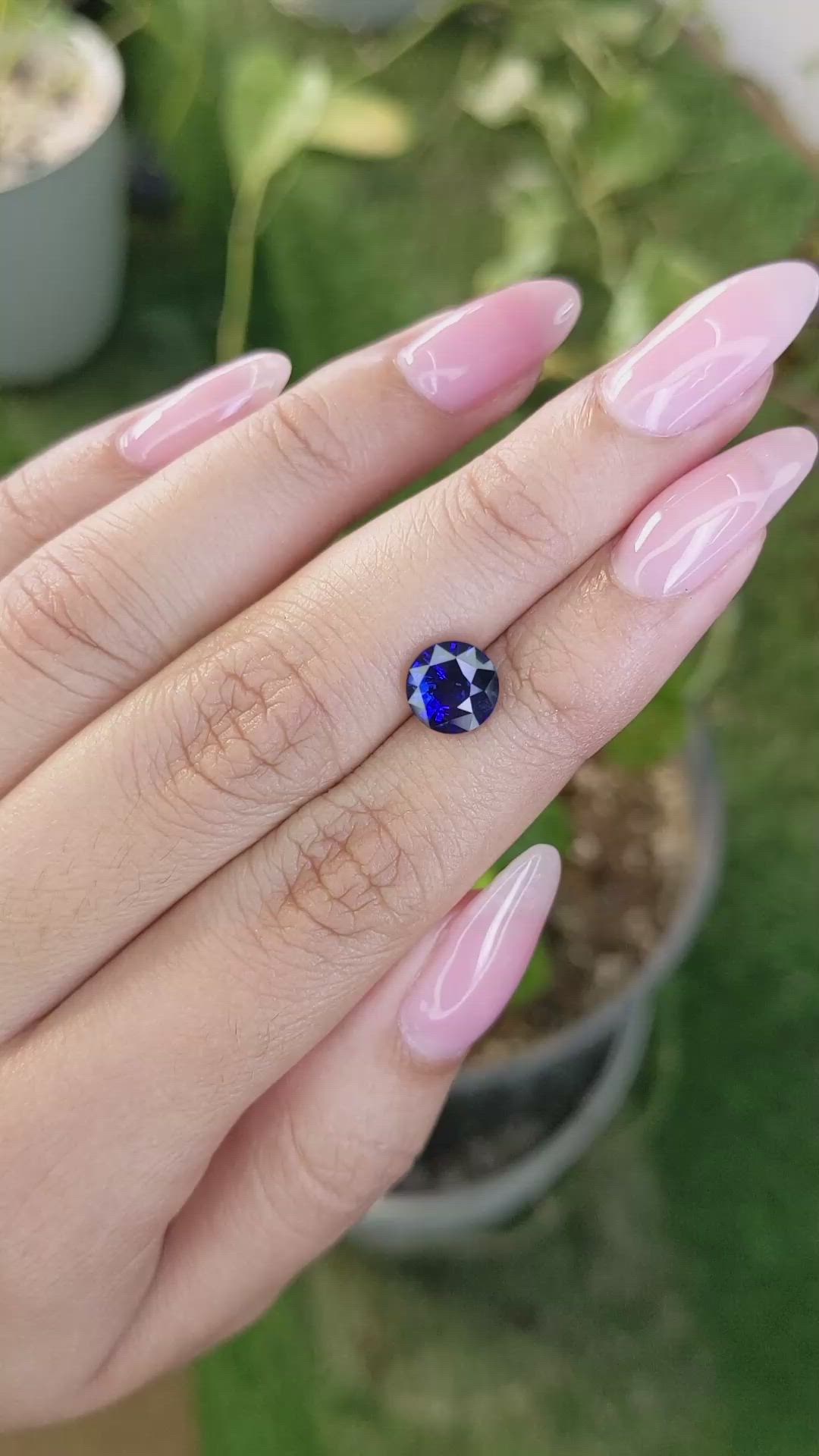 2.05 Ct. Blue Sapphire from Ceylon (Sri Lanka) Size Video