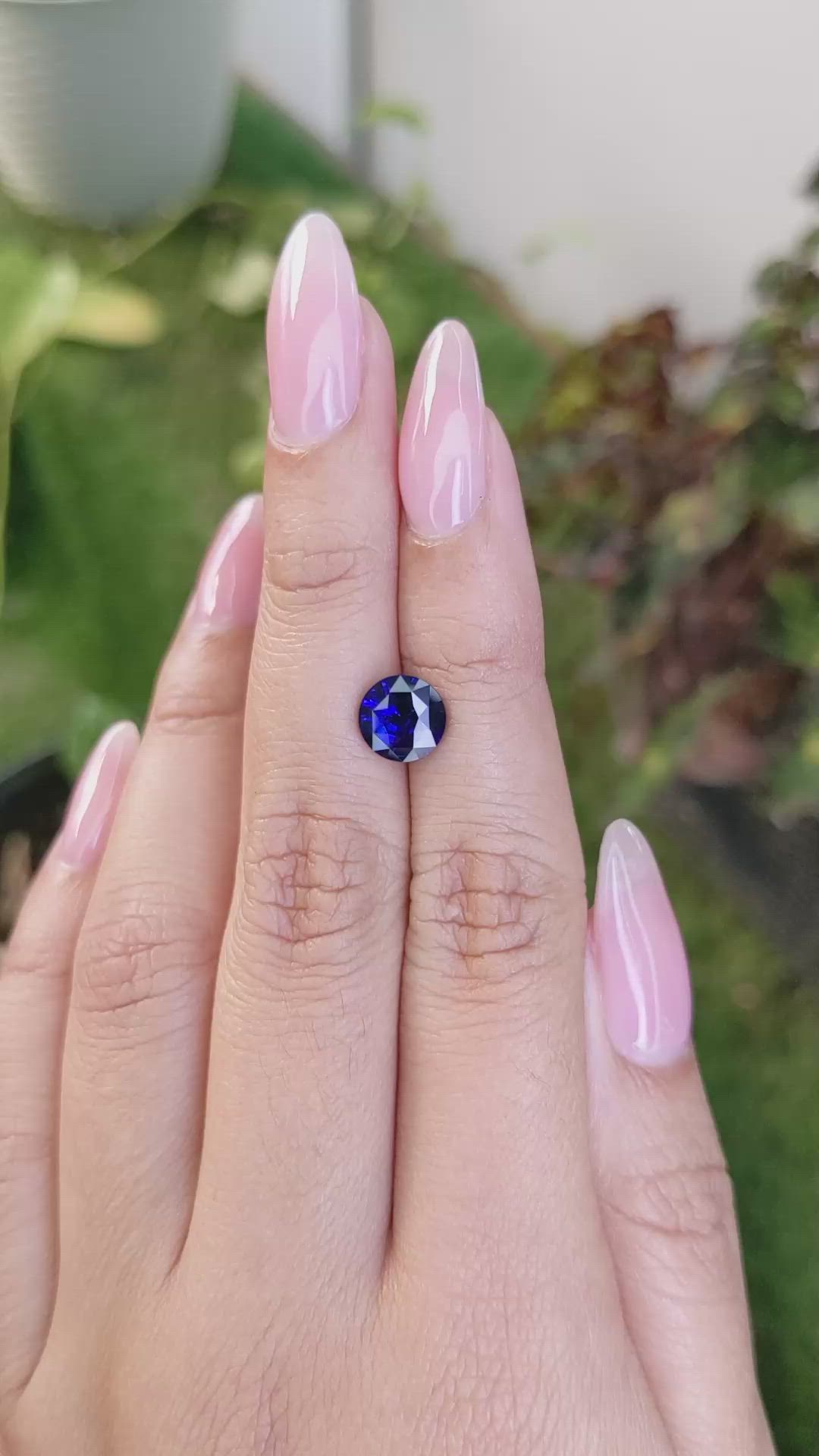 2.05 Ct. Blue Sapphire from Ceylon (Sri Lanka) Size Video