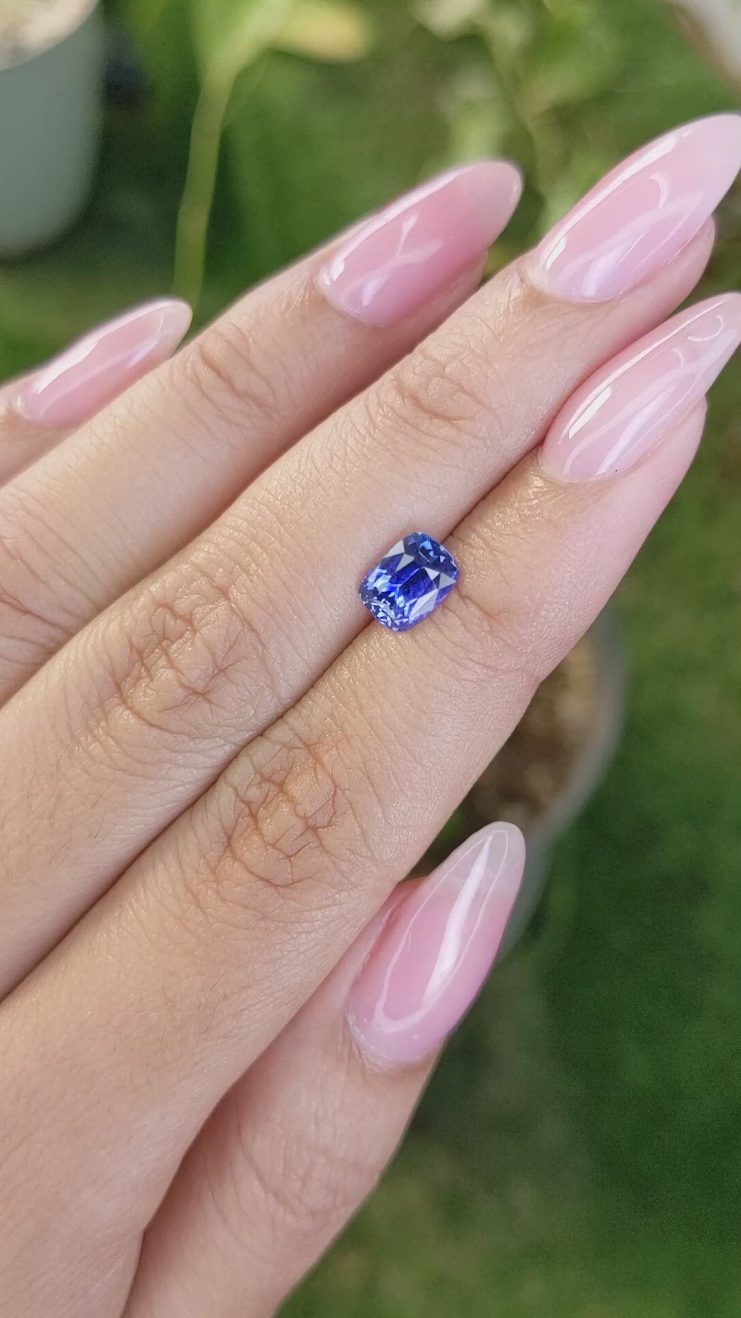 1.60 Ct. Blue Sapphire from Ceylon (Sri Lanka) Size Video