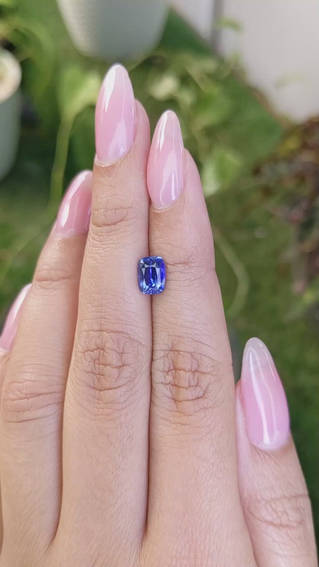 1.60 Ct. Blue Sapphire from Ceylon (Sri Lanka) Size Video