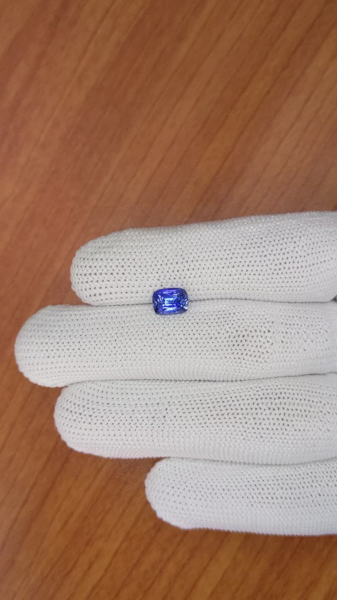 1.60 Ct. Blue Sapphire from Ceylon (Sri Lanka) Size Video