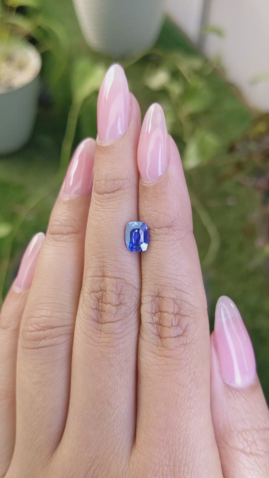 1.32 Ct. Blue Sapphire from Ceylon (Sri Lanka) Size Video