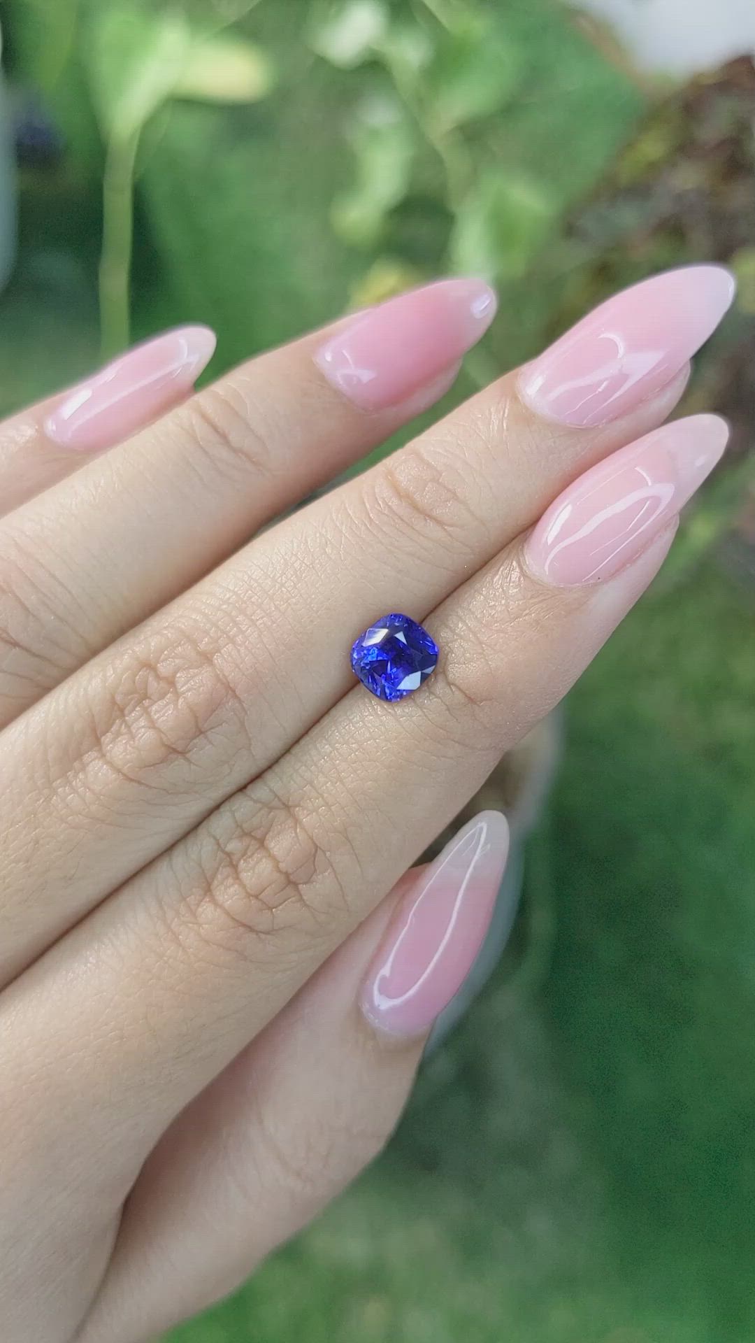 1.79 Ct. Blue Sapphire from Ceylon (Sri Lanka) Size Video