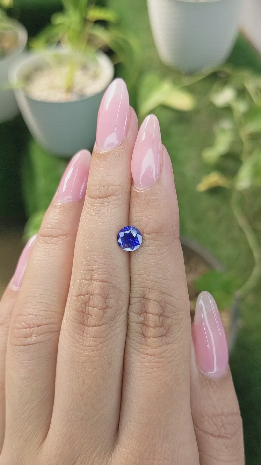 1.21 Ct. Blue Sapphire from Ceylon (Sri Lanka) Size Video