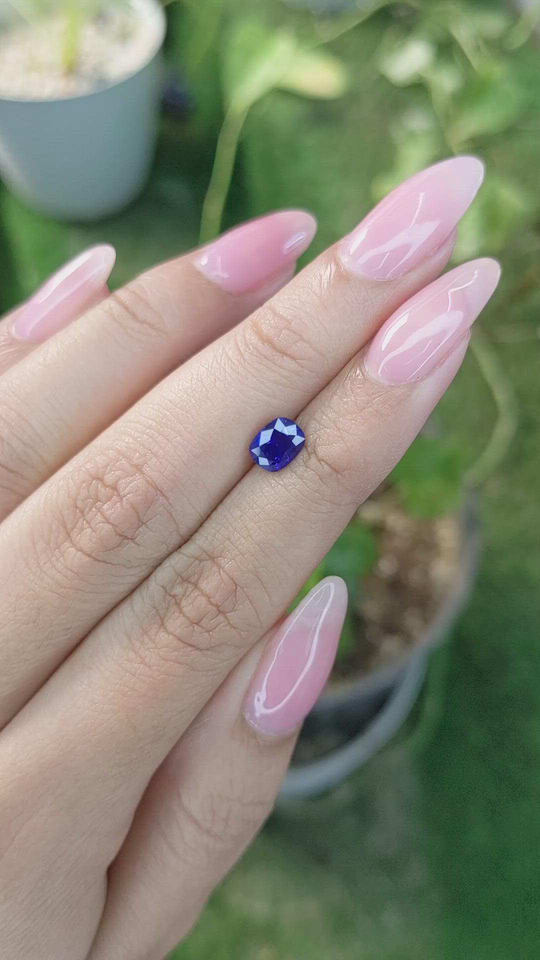 1.21 Ct. Blue Sapphire from Ceylon (Sri Lanka) Size Video