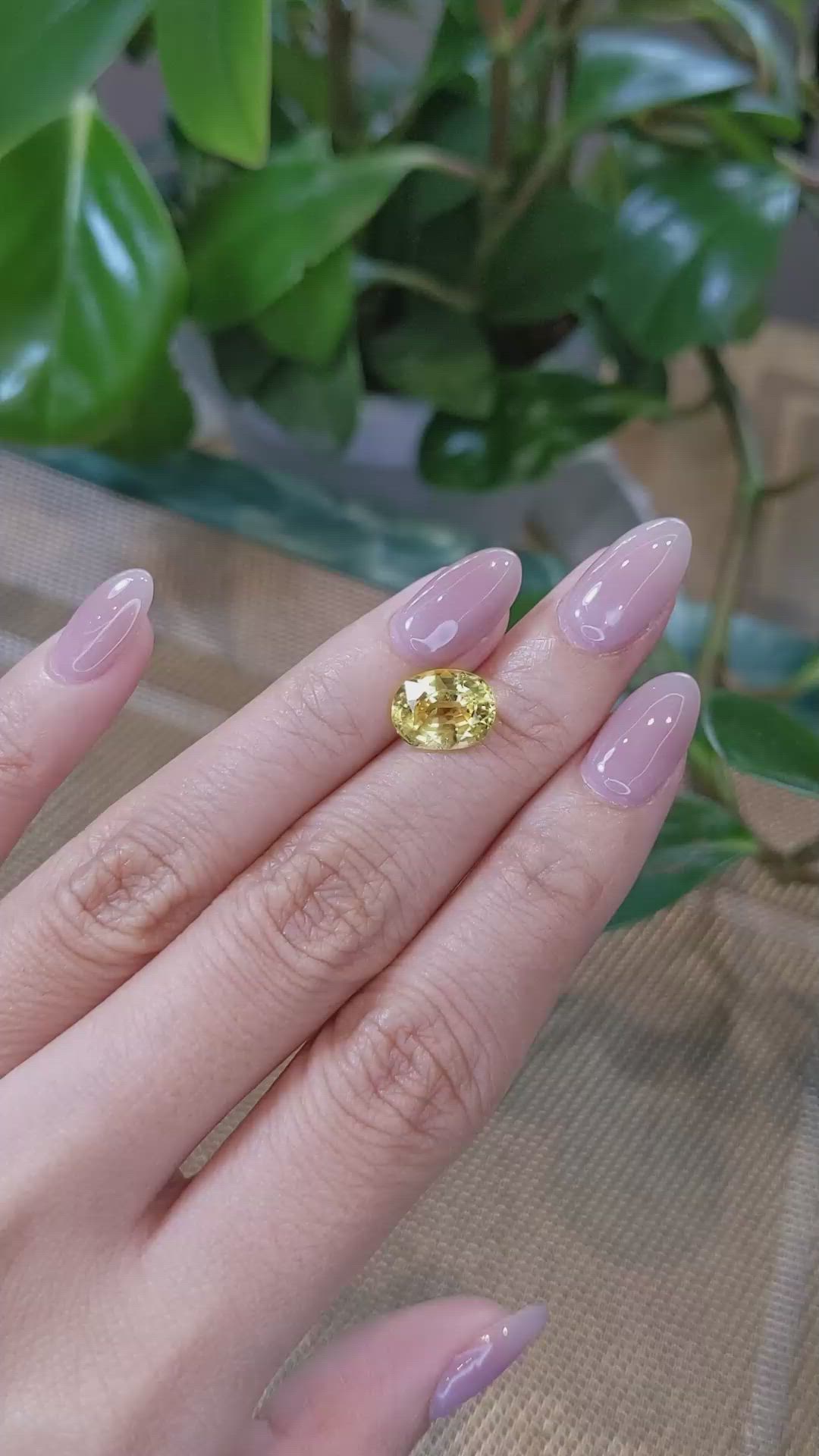 3.91 Ct. Yellow Sapphire from Ceylon (Sri Lanka) Size Video