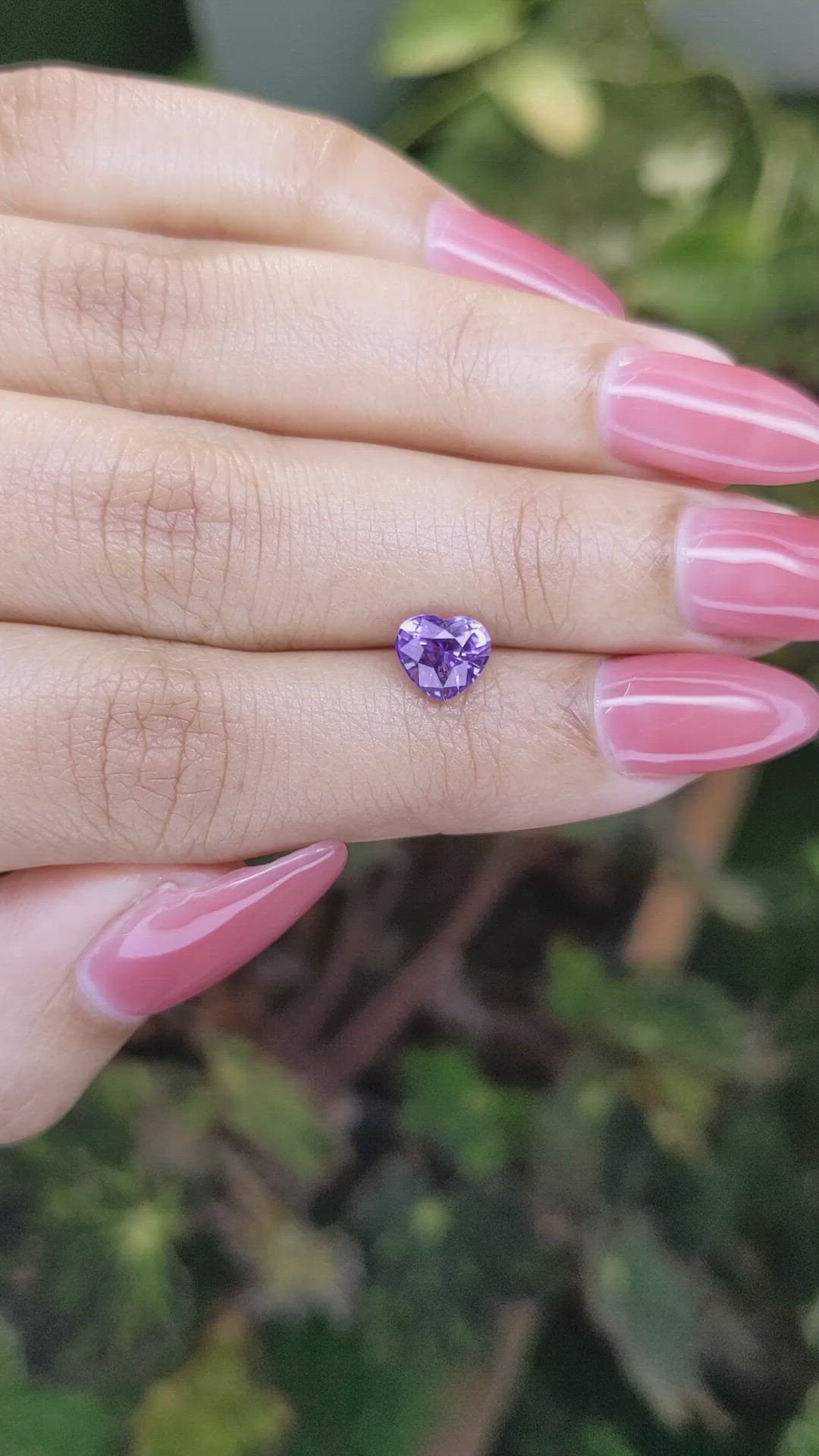 1.45 Ct. Pinkish Purple Sapphire from Ceylon (Sri Lanka) Size Video