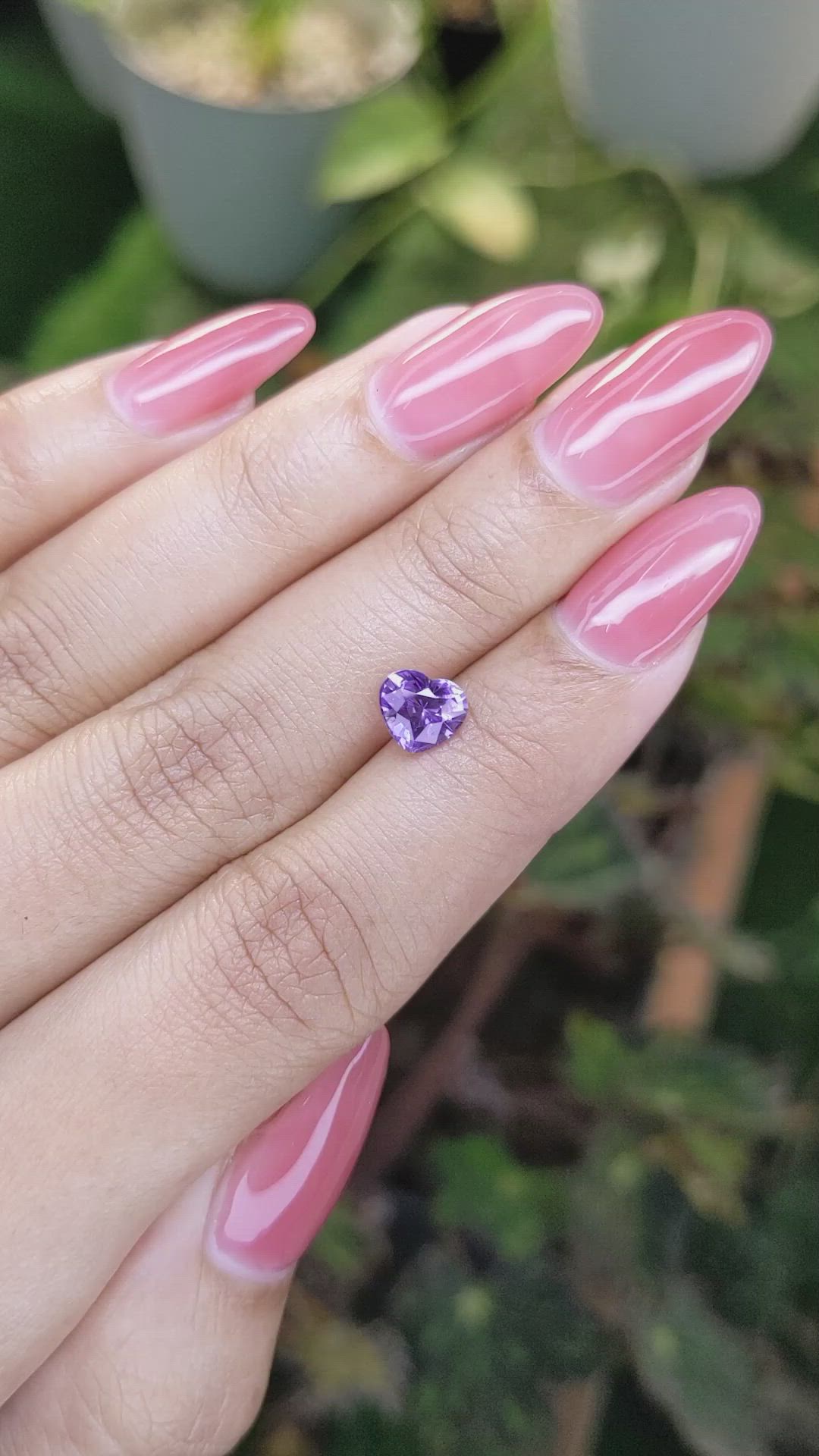 1.45 Ct. Pinkish Purple Sapphire from Ceylon (Sri Lanka) Size Video