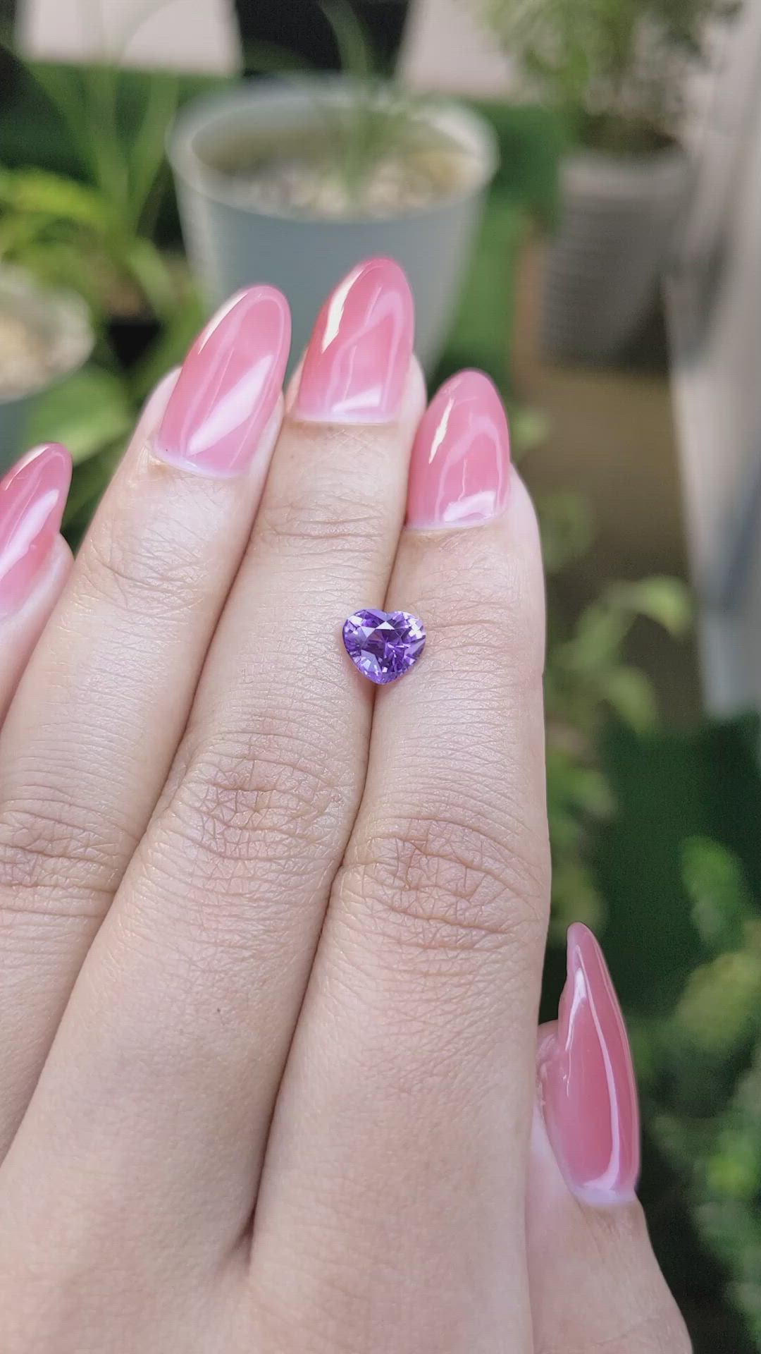 1.45 Ct. Pinkish Purple Sapphire from Ceylon (Sri Lanka) Size Video