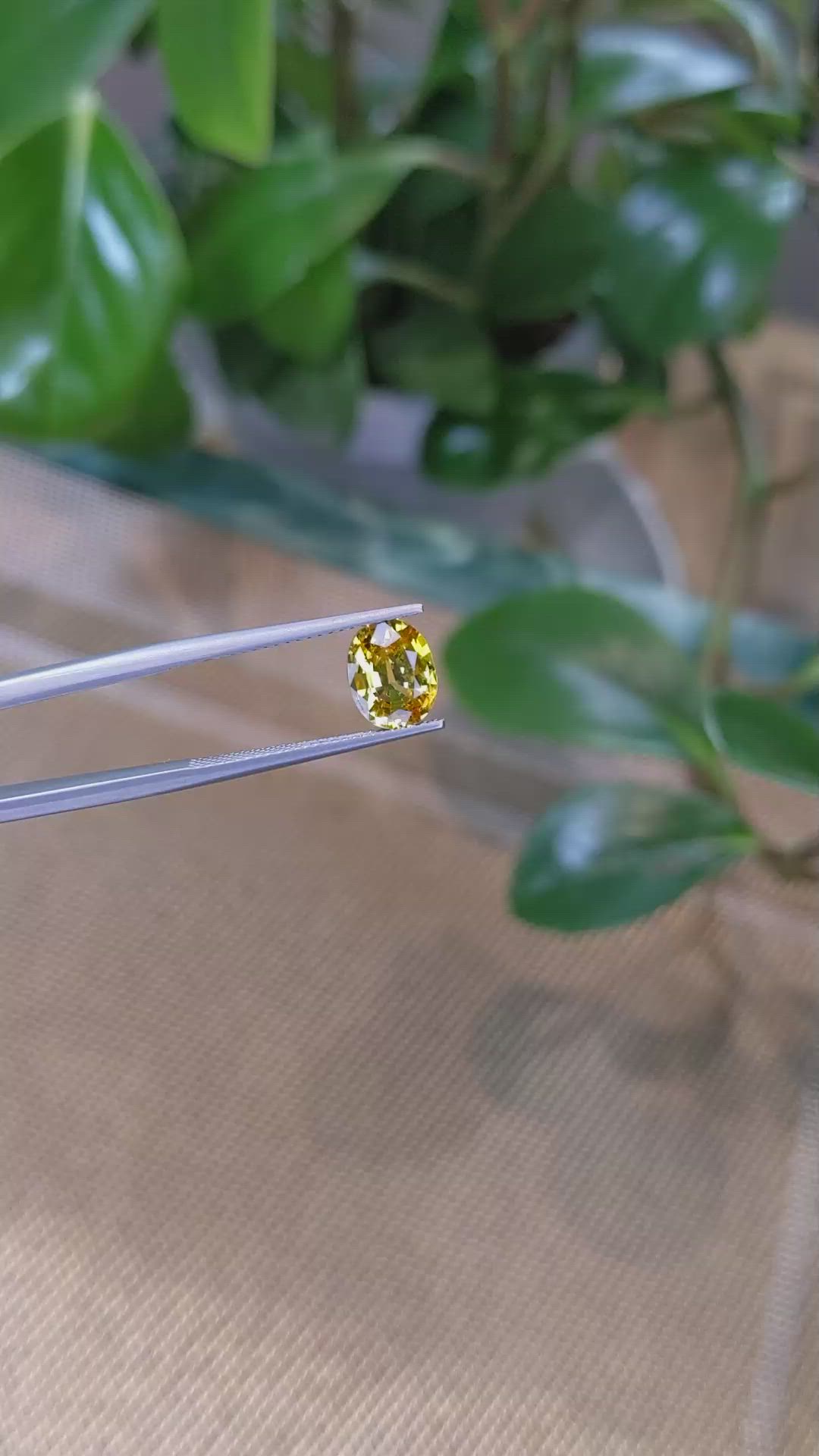 2.16 Ct. Yellow Sapphire from Ceylon (Sri Lanka) Size Video