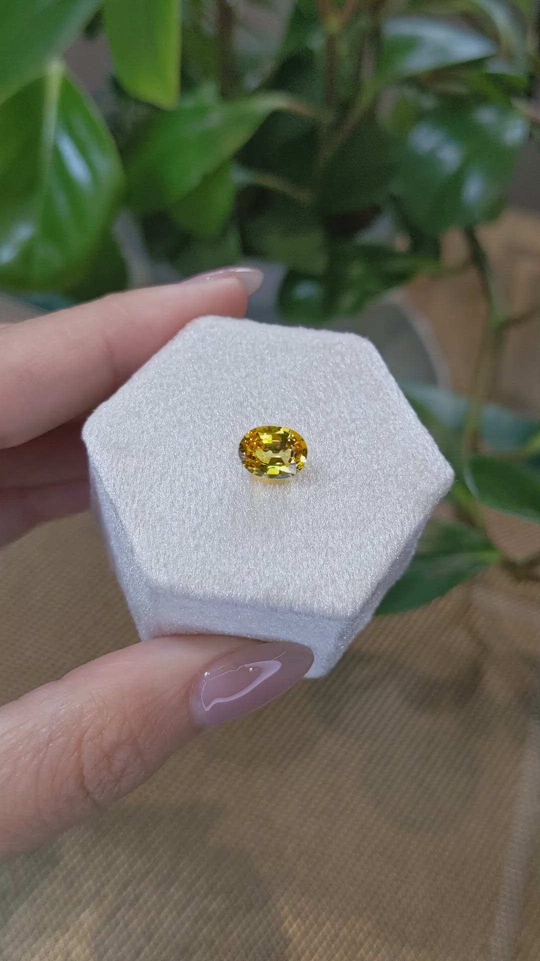 2.16 Ct. Yellow Sapphire from Ceylon (Sri Lanka) Size Video