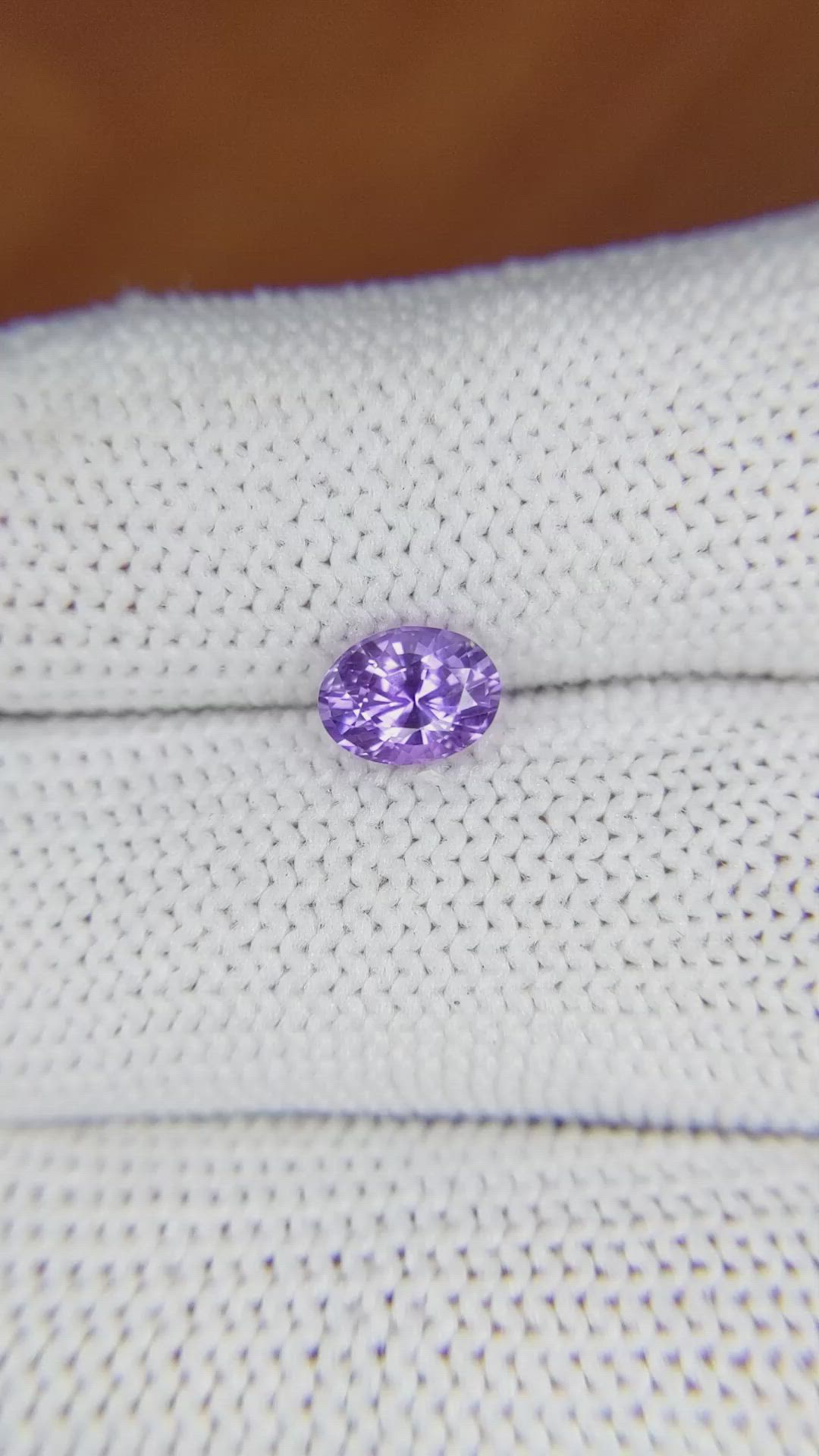 1.12 Ct. Pinkish Purple Sapphire from Ceylon (Sri Lanka) Size Video
