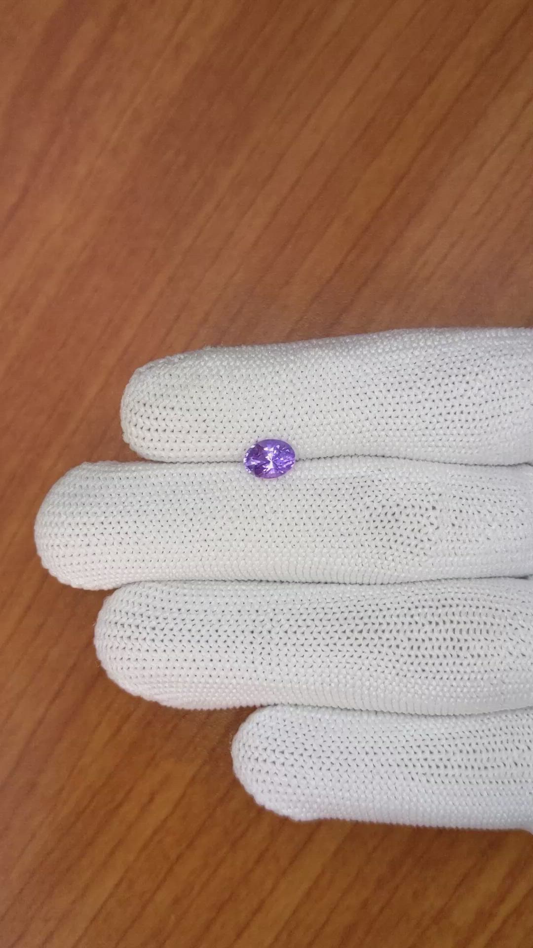 1.12 Ct. Pinkish Purple Sapphire from Ceylon (Sri Lanka) Size Video