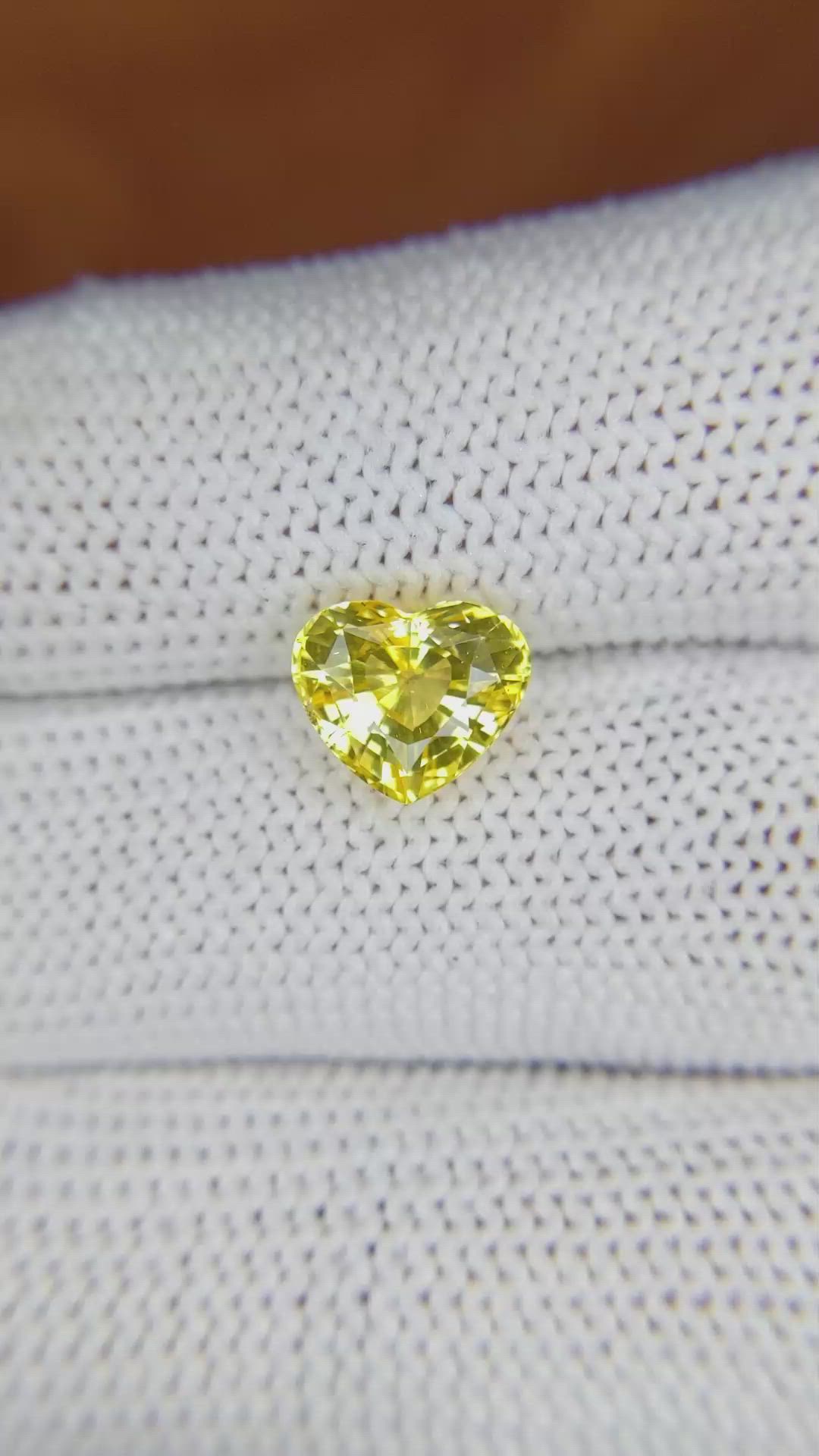 2.89 Ct. Yellow Sapphire from Ceylon (Sri Lanka) Size Video