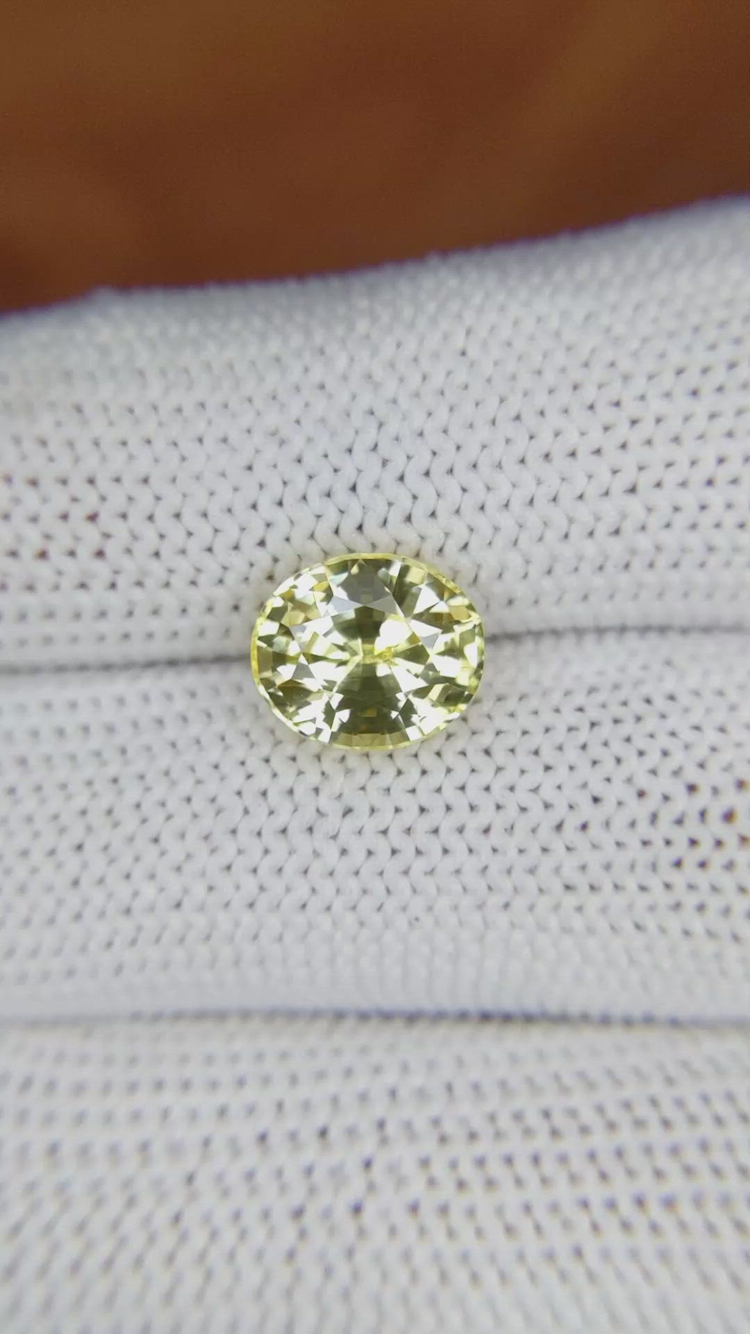 3.40 Ct. Yellow Sapphire from Ceylon (Sri Lanka) Size Video