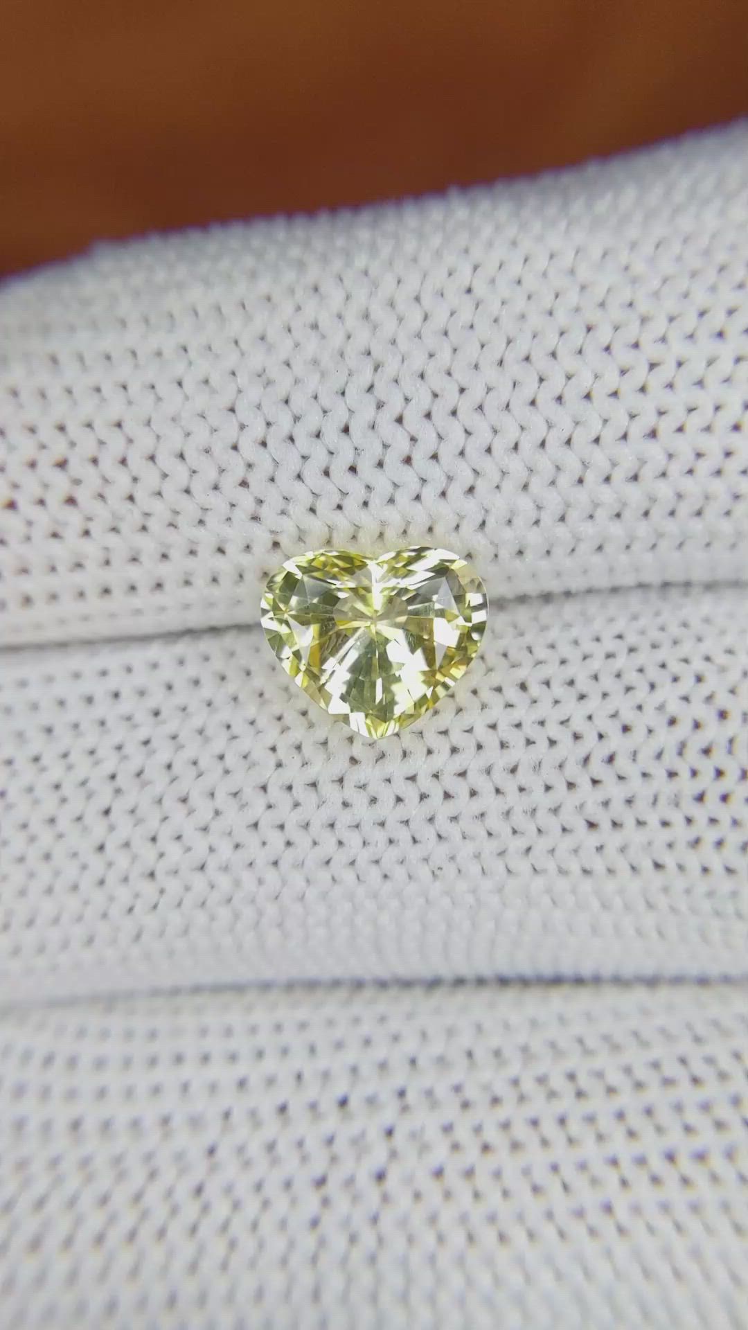2.58 Ct. Yellow Sapphire from Ceylon (Sri Lanka) Size Video
