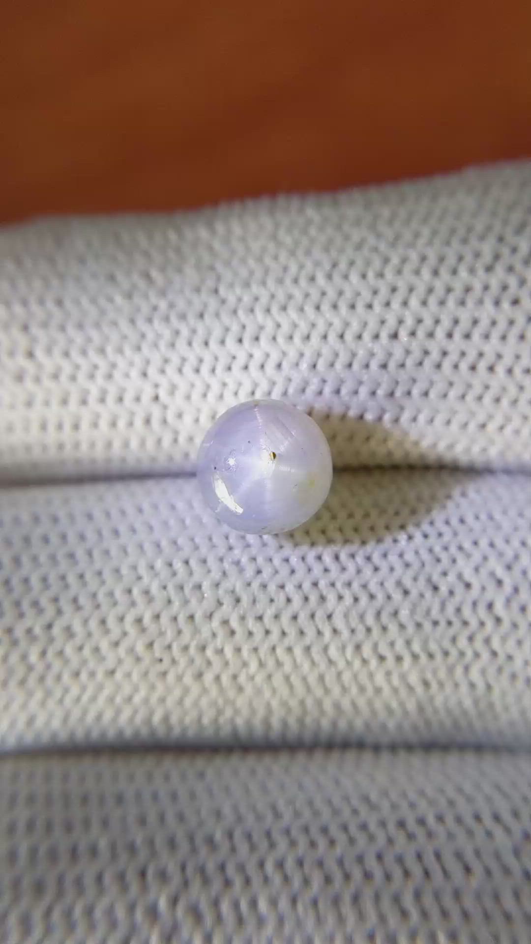 4.61 Ct. Blue Star Sapphire from Ceylon (Sri Lanka) Size Video