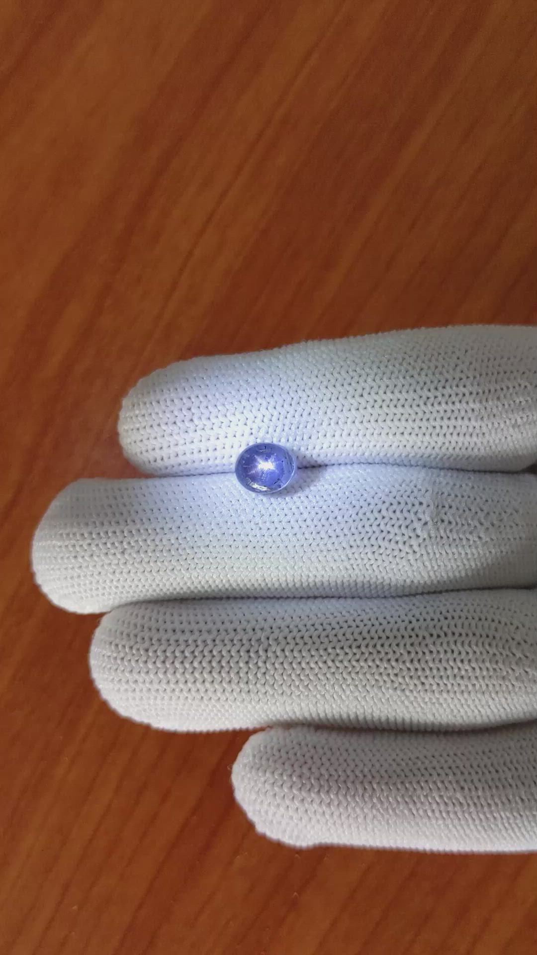 3.17 Ct. Blue Star Sapphire from Ceylon (Sri Lanka) Size Video