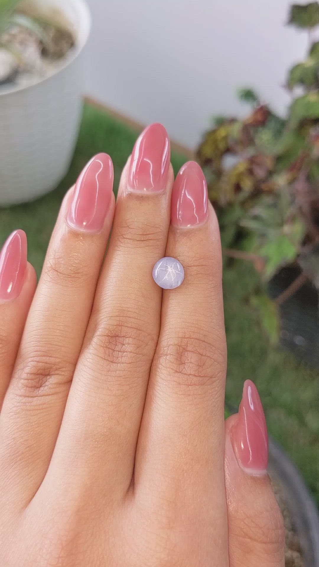 2.95 Ct. Violet Star Sapphire from Ceylon (Sri Lanka) Size Video