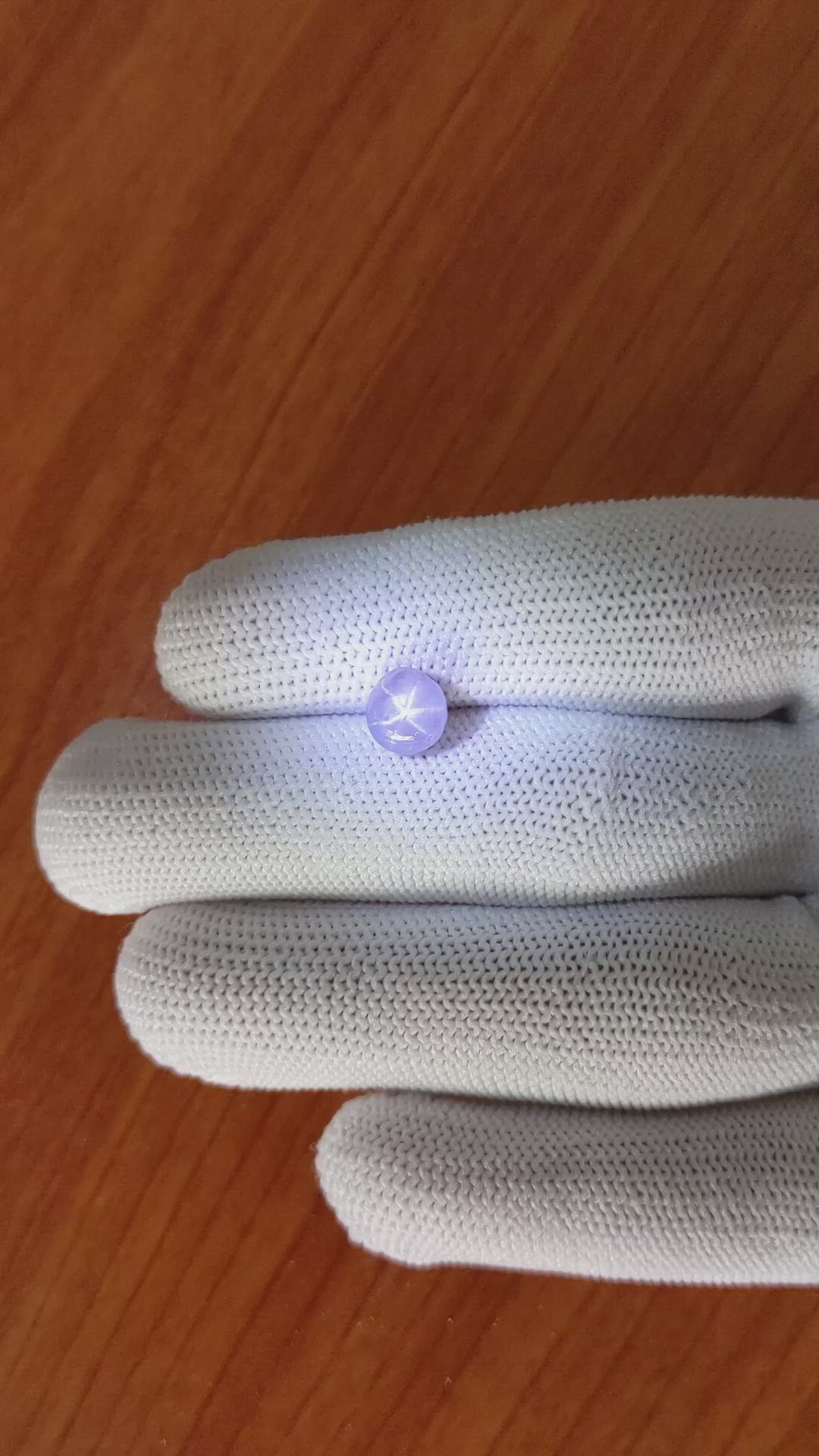 2.95 Ct. Violet Star Sapphire from Ceylon (Sri Lanka) Size Video