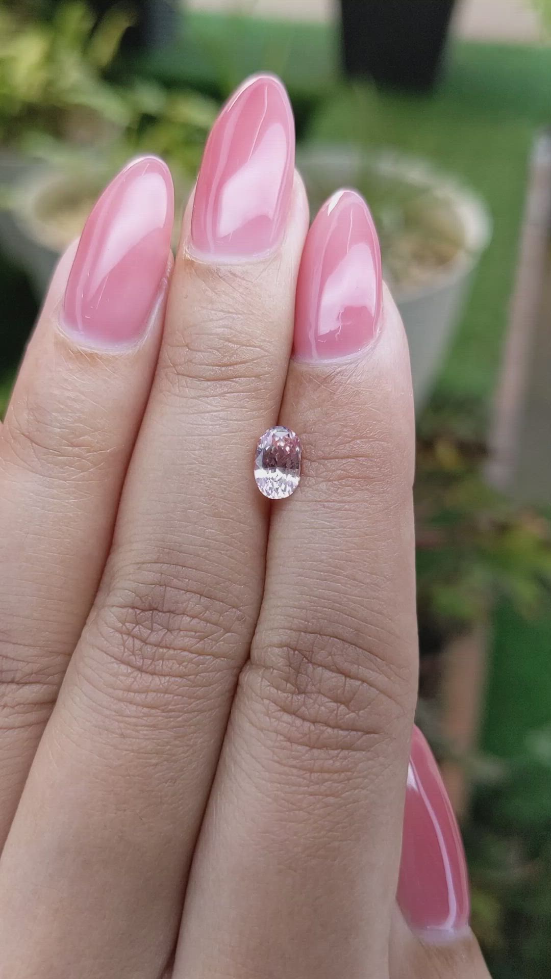 0.96 Ct. Padparadscha Sapphire from Ceylon (Sri Lanka) Size Video