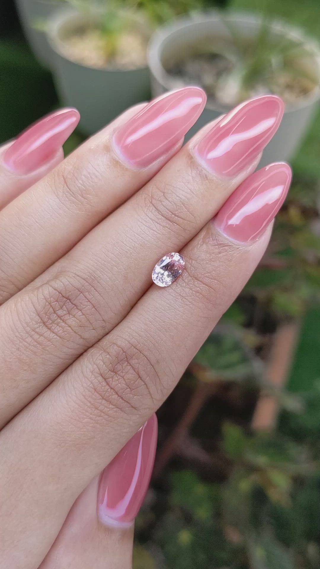 0.96 Ct. Padparadscha Sapphire from Ceylon (Sri Lanka) Size Video