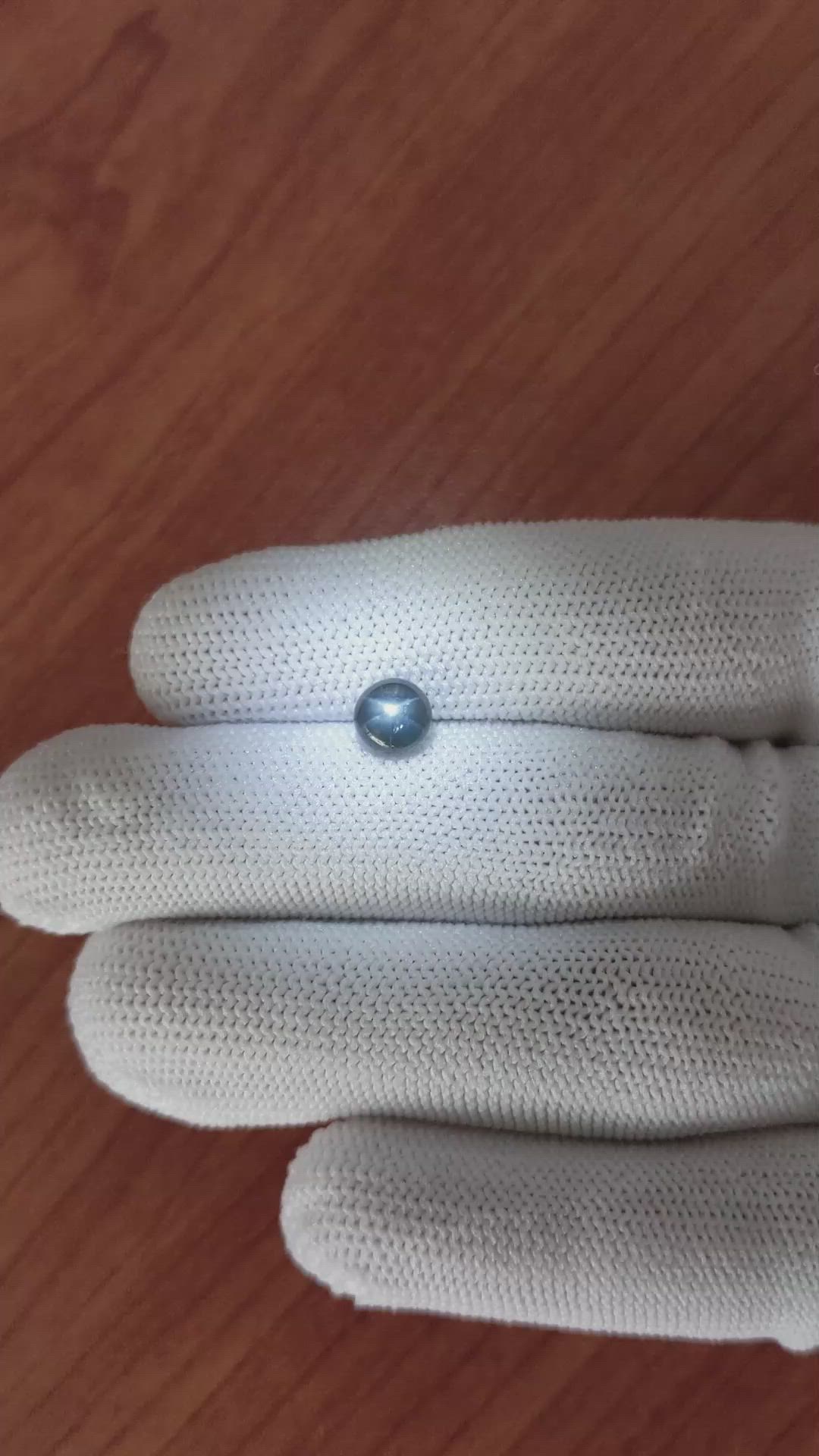 1.60 Ct. Greyish Blue Star Sapphire from Ceylon (Sri Lanka) Size Video