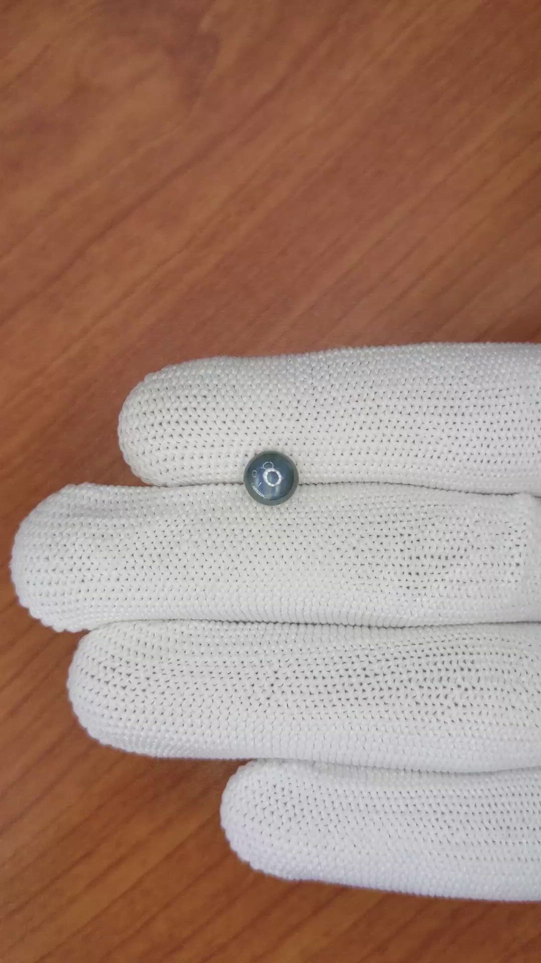 1.60 Ct. Greyish Blue Star Sapphire from Ceylon (Sri Lanka) Size Video