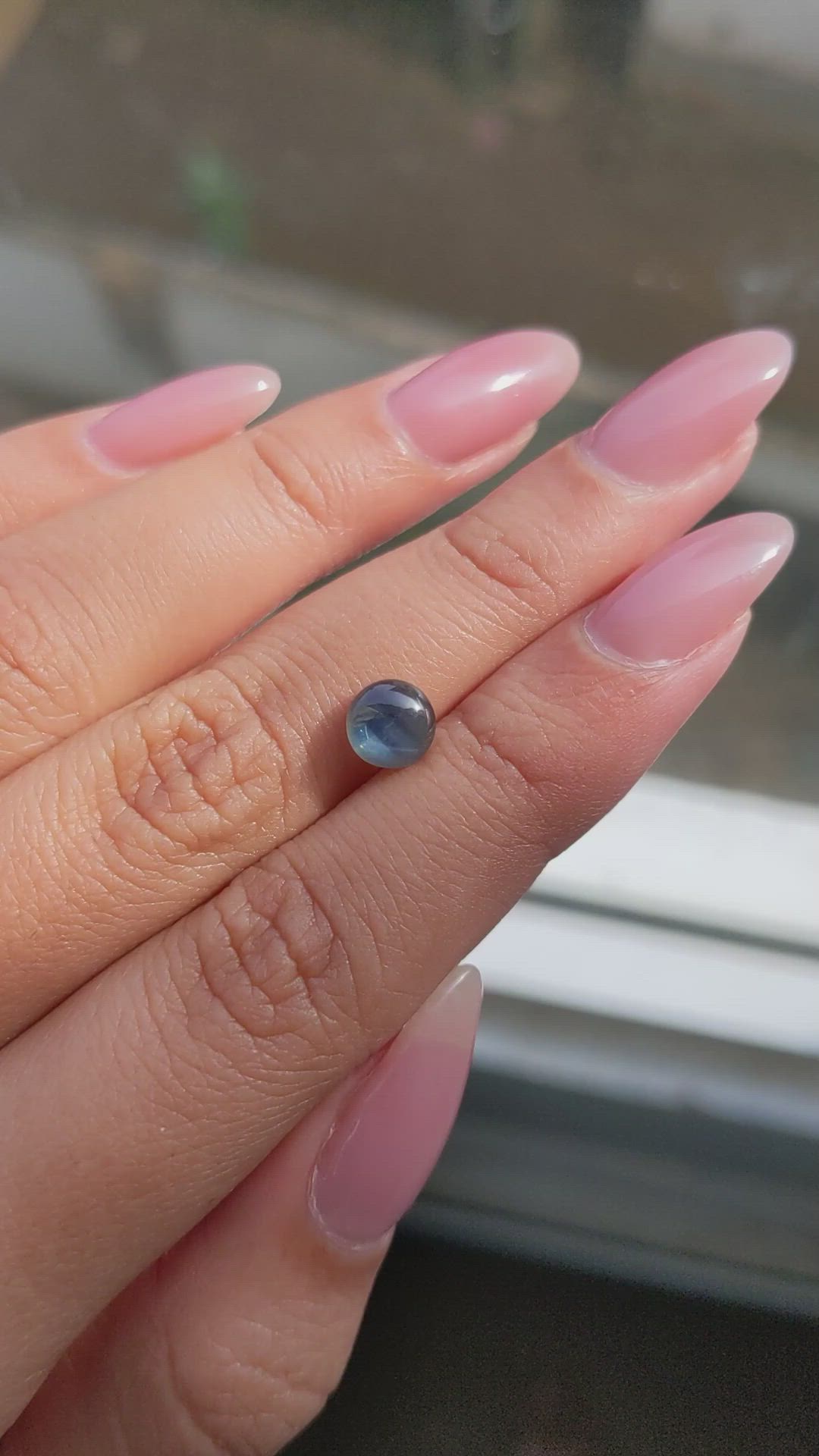 1.60 Ct. Greyish Blue Star Sapphire from Ceylon (Sri Lanka) Size Video