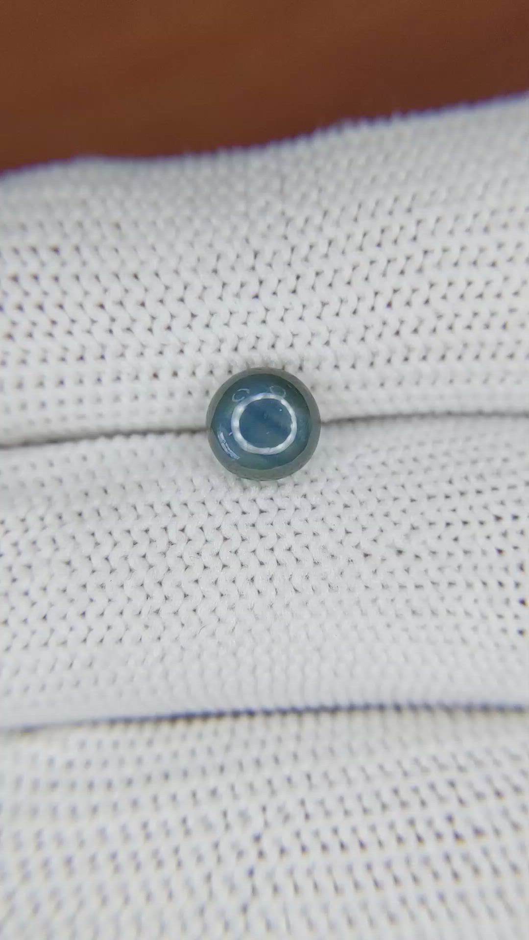 1.60 Ct. Greyish Blue Star Sapphire from Ceylon (Sri Lanka) Size Video
