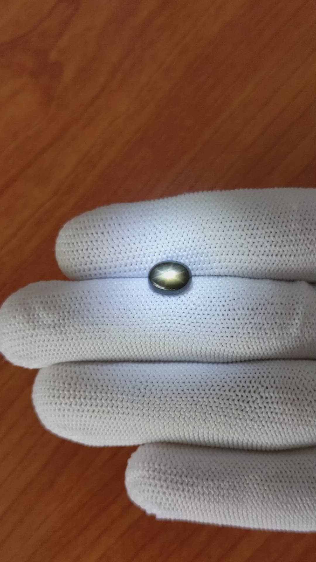 2.42 Ct. Black Star Sapphire from Ceylon (Sri Lanka) Size Video