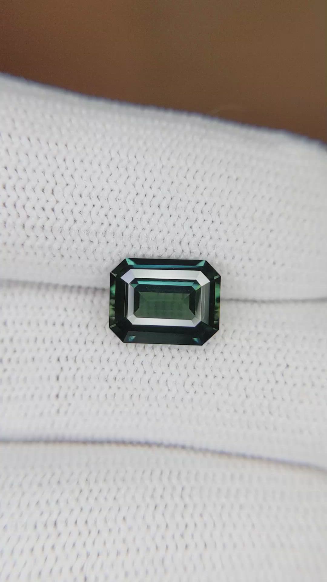 2.52 Ct. Bluish Green Sapphire from Madagascar Size Video