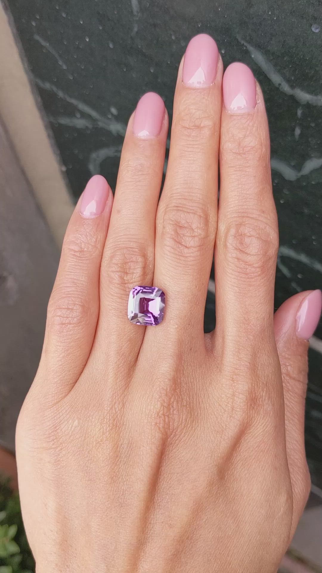 5.02 Ct. Purple Sapphire from Ceylon (Sri Lanka) Size Video