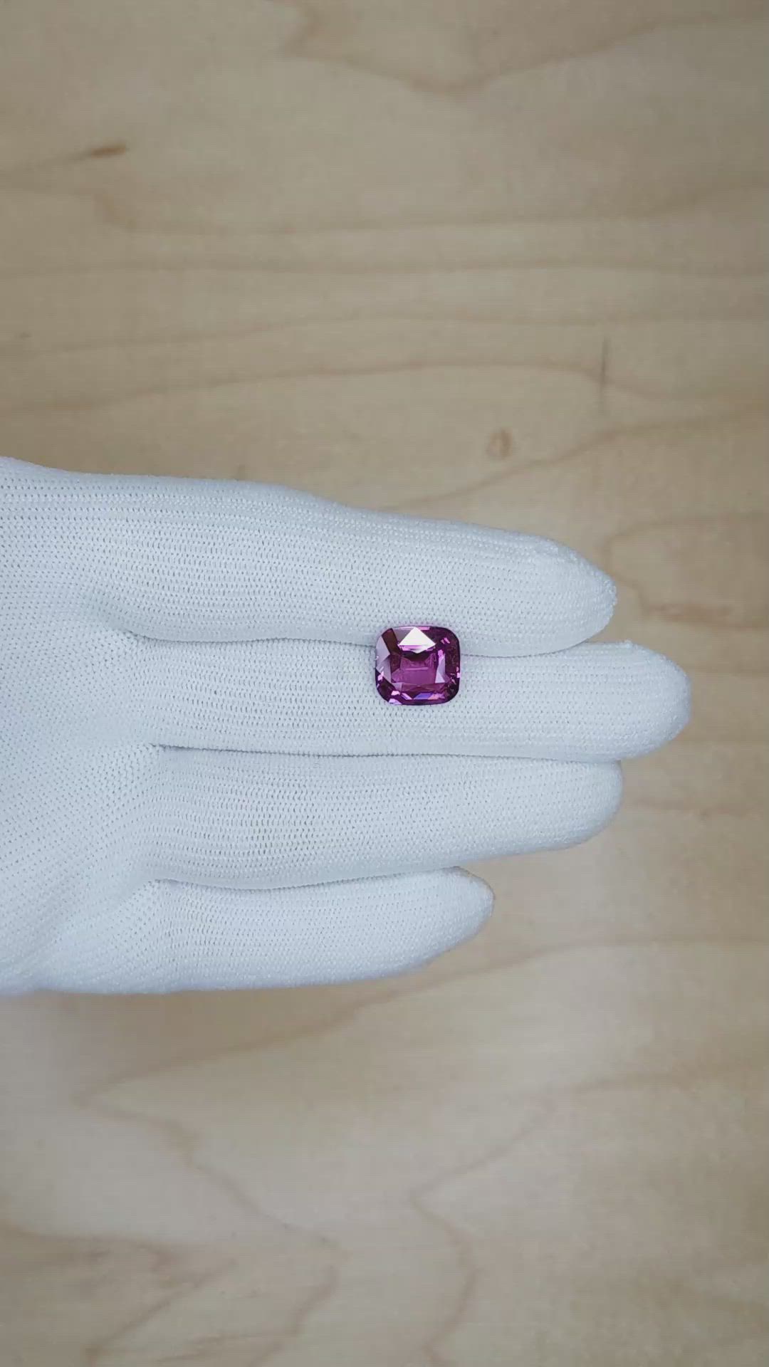 5.02 Ct. Purple Sapphire from Ceylon (Sri Lanka) Size Video