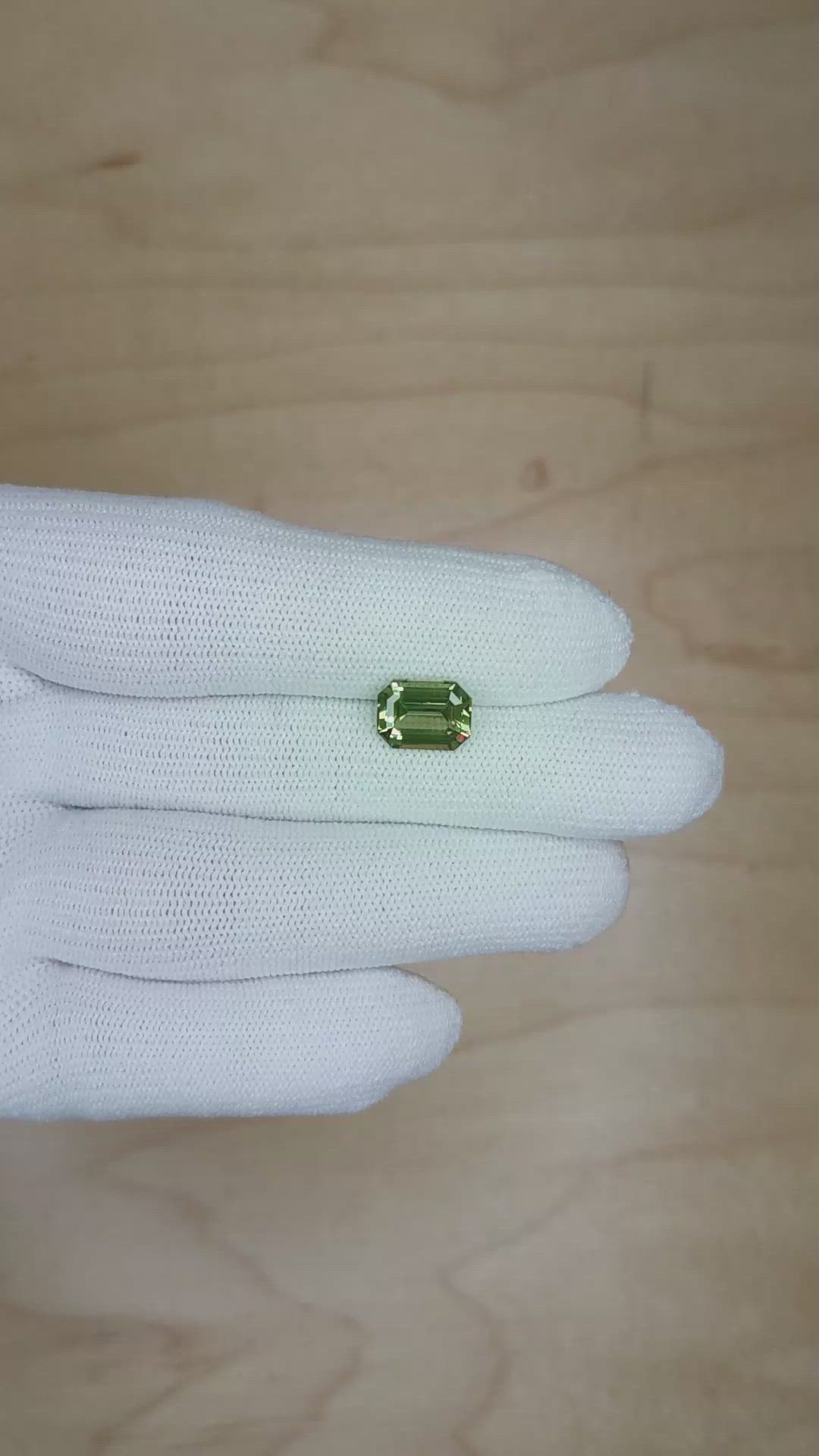 3.00 Ct. Green Sapphire from Madagascar Size Video