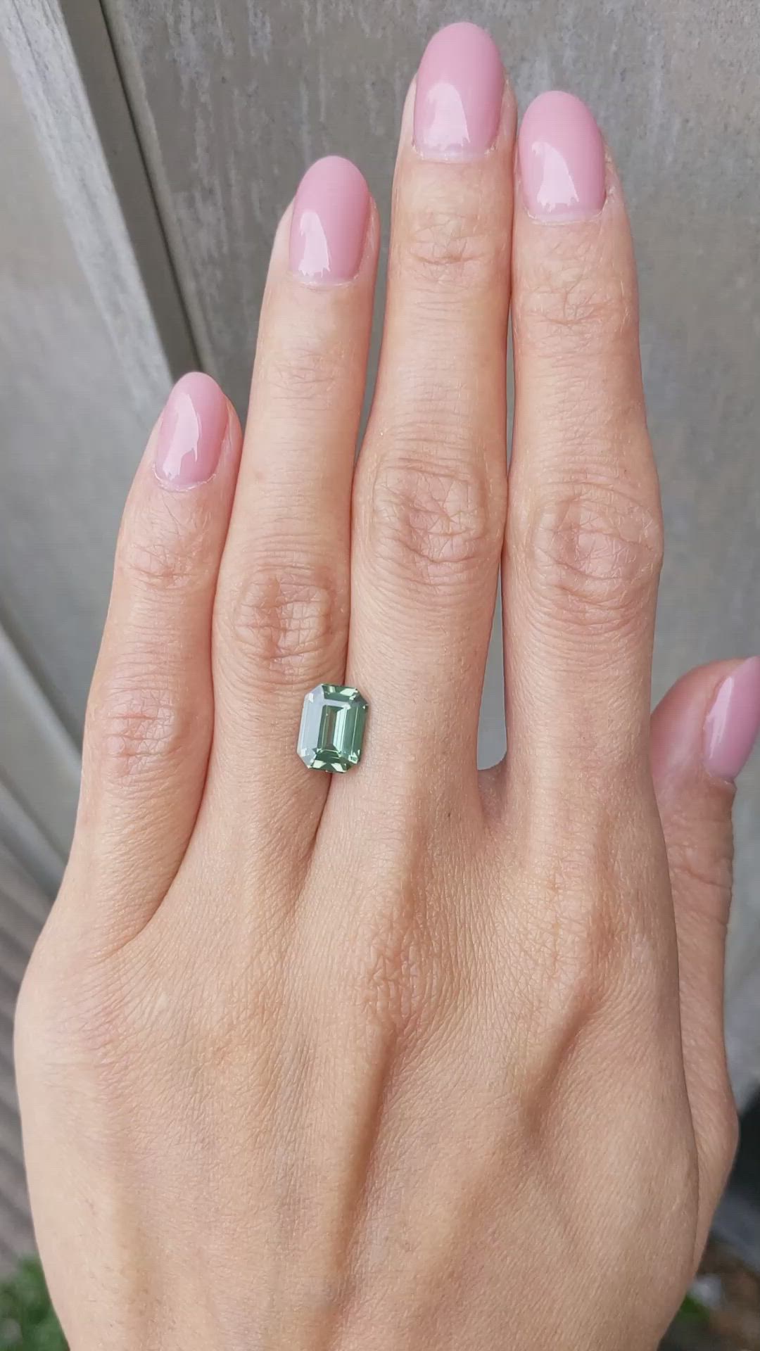 3.00 Ct. Green Sapphire from Madagascar Size Video