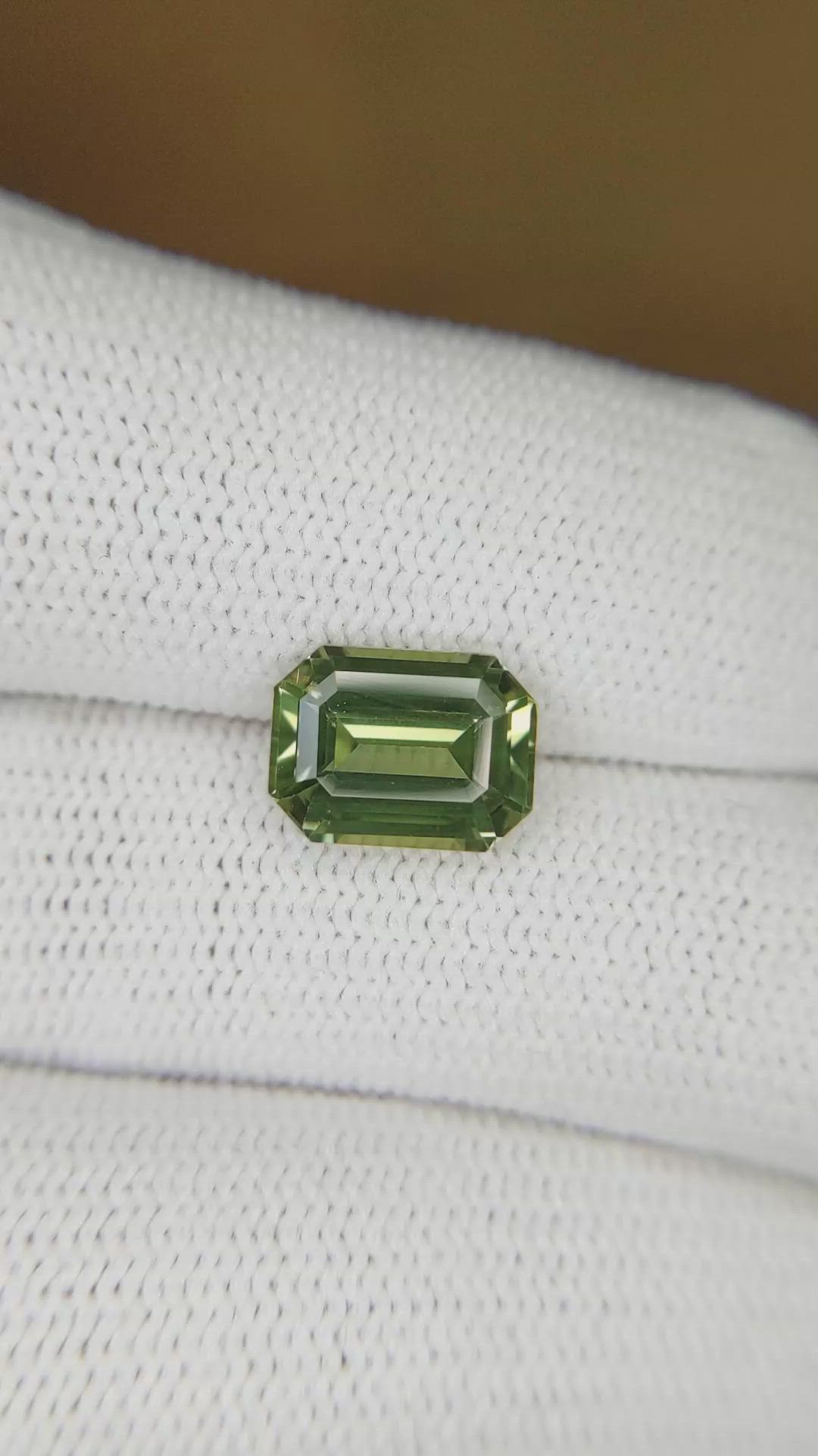 3.00 Ct. Green Sapphire from Madagascar Size Video