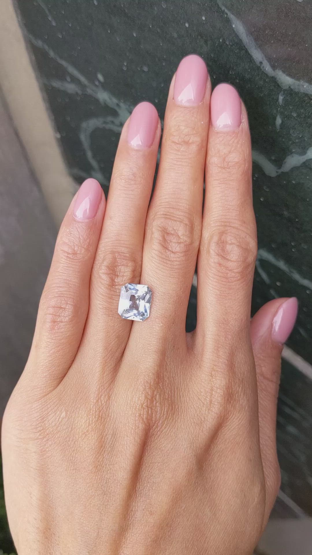 4.36 Ct. Blue Sapphire from Ceylon (Sri Lanka) Size Video