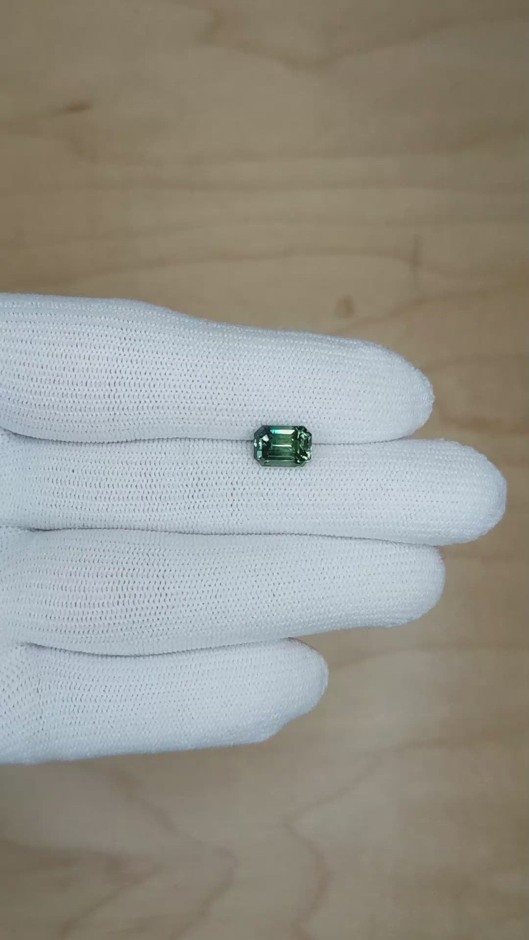 2.53 Ct. Bluish Green Sapphire from Ceylon (Sri Lanka) Size Video