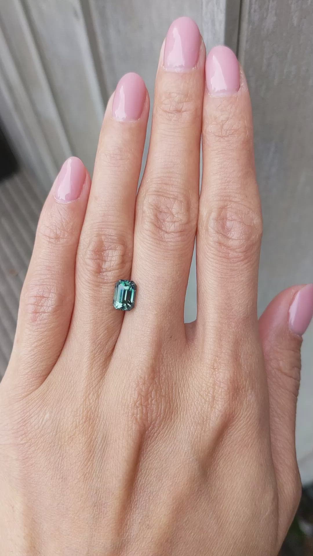 2.53 Ct. Bluish Green Sapphire from Ceylon (Sri Lanka) Size Video