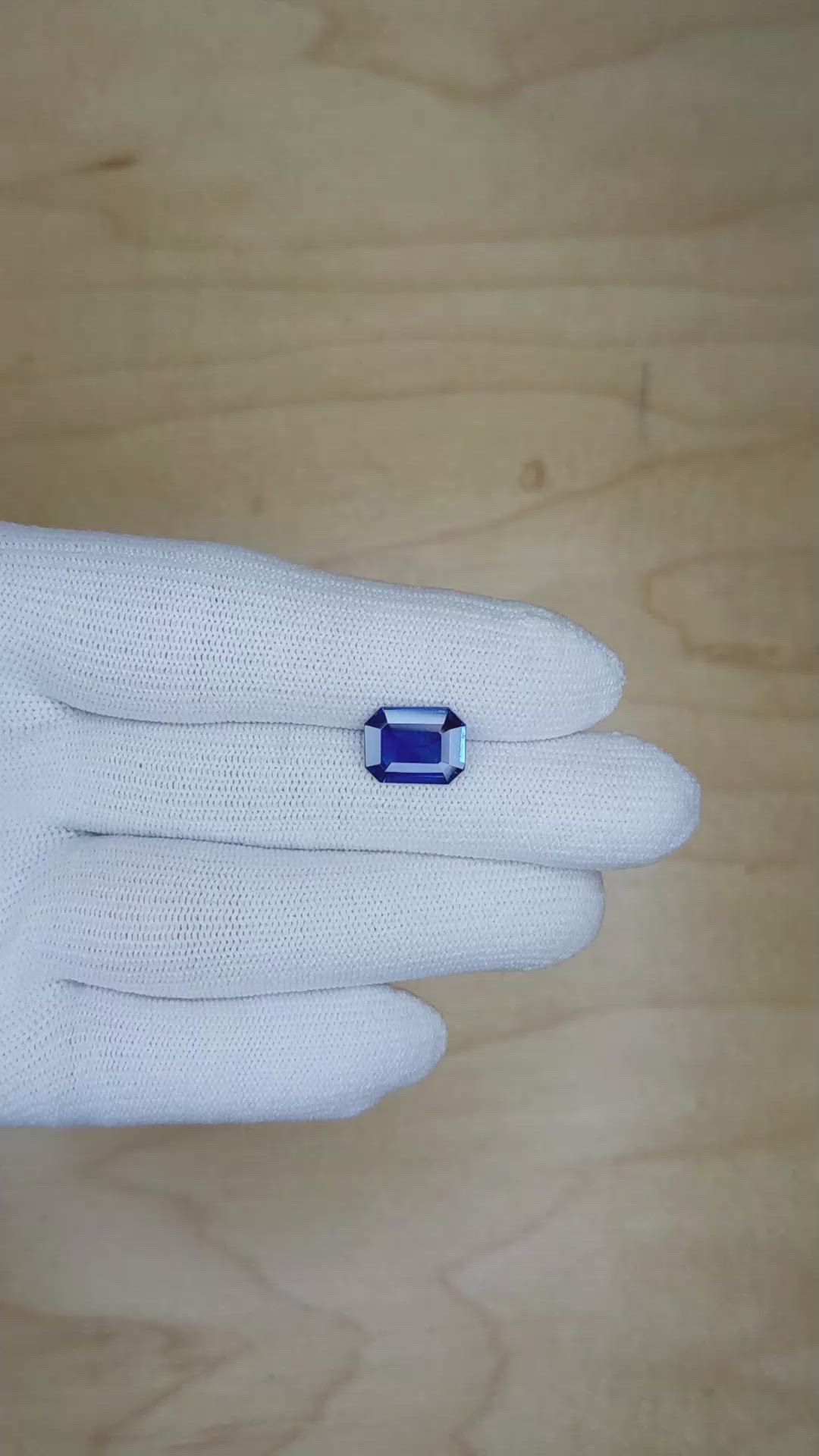 3.48 Ct. Blue Sapphire from Ceylon (Sri Lanka) Size Video