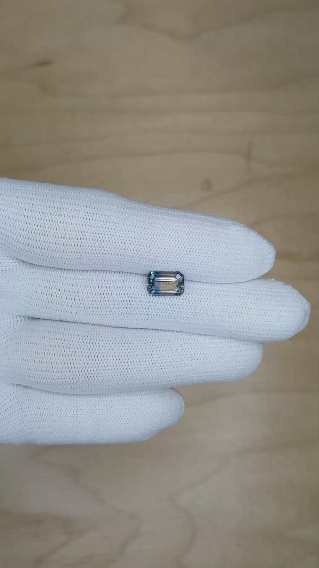 2.02 Ct. Bi Color Sapphire from Ceylon (Sri Lanka) Size Video